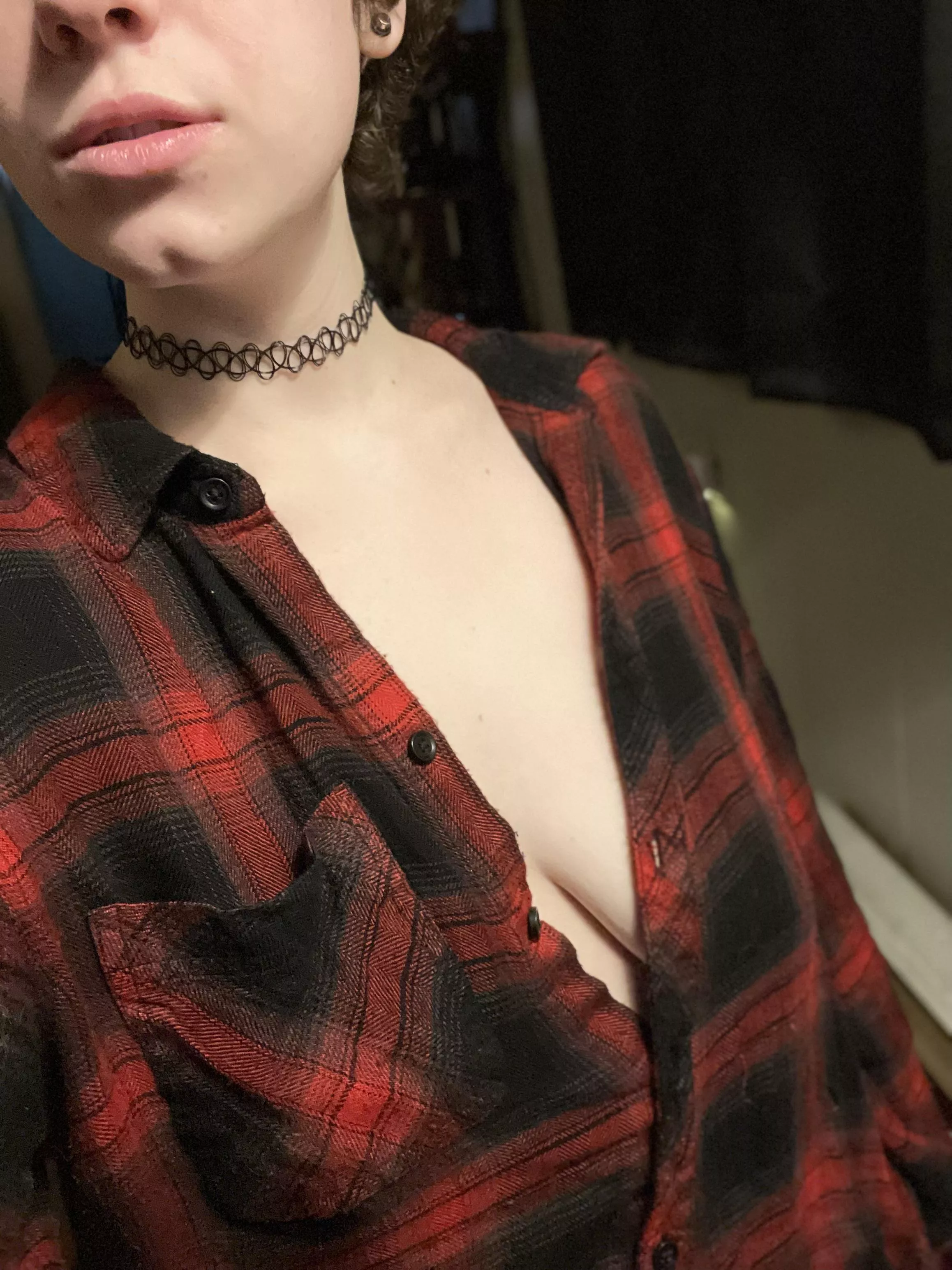 No use wearing a bra with a flannel