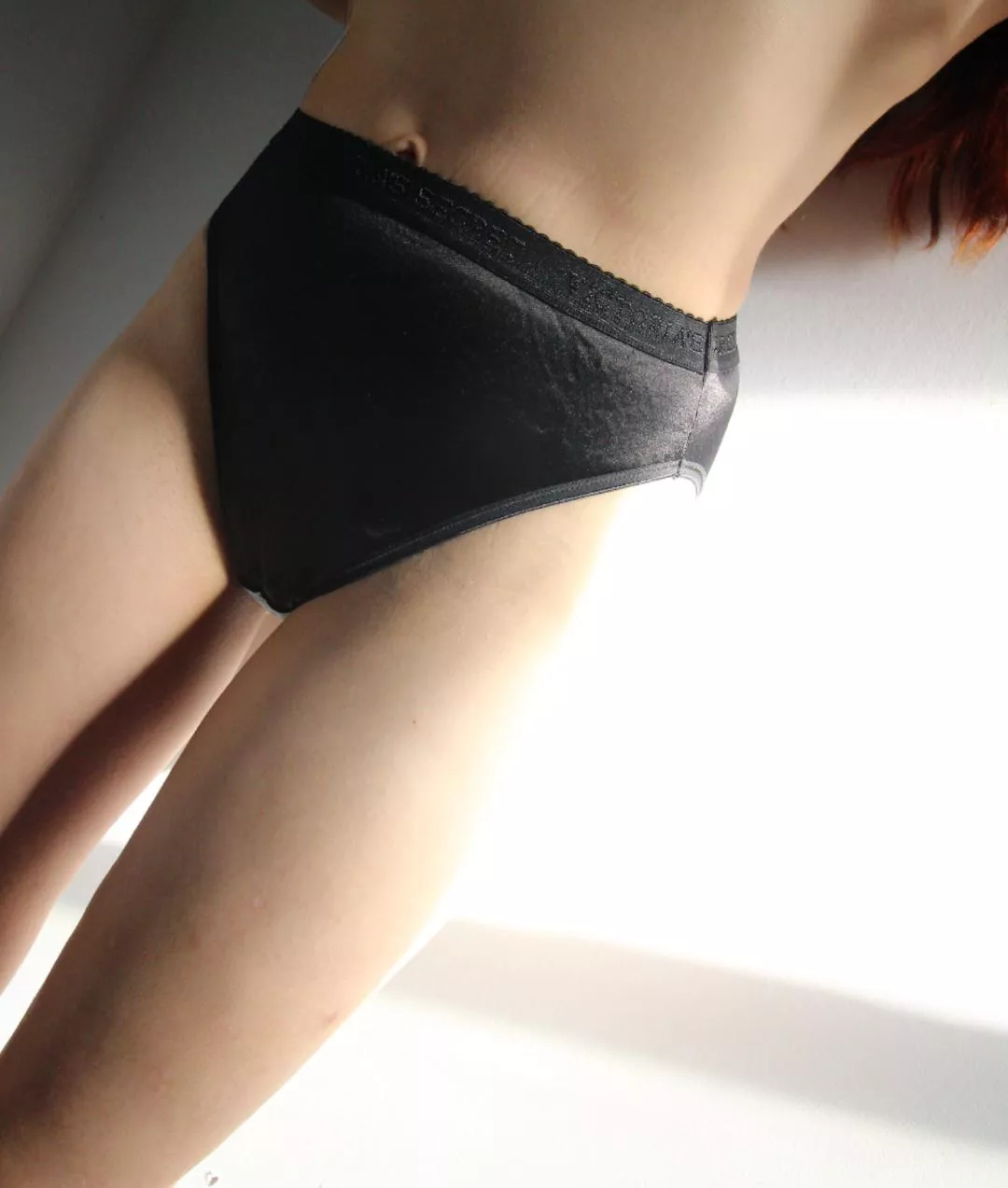 satin panties in the morning sunlight