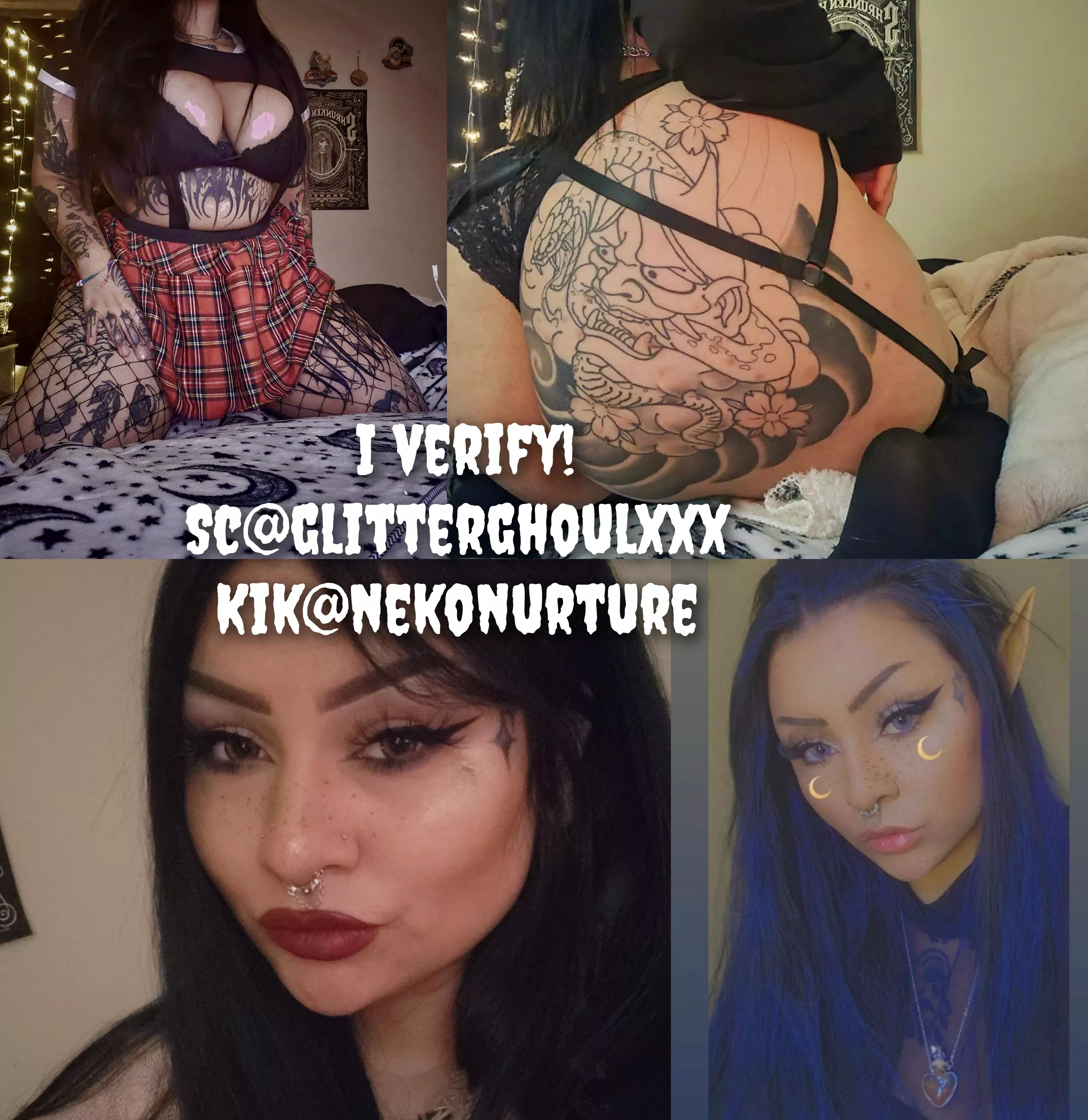 [selling] huge sales today! $20 for 30 min sext live nudes live videos, $35 for 10 min cam session, $50 for 2 day GFE! today only!! I PROVIDE VERIFICATION. sc@glitterghoulxxx kik@nekonurture KINK AND FETISH FRIENDLY