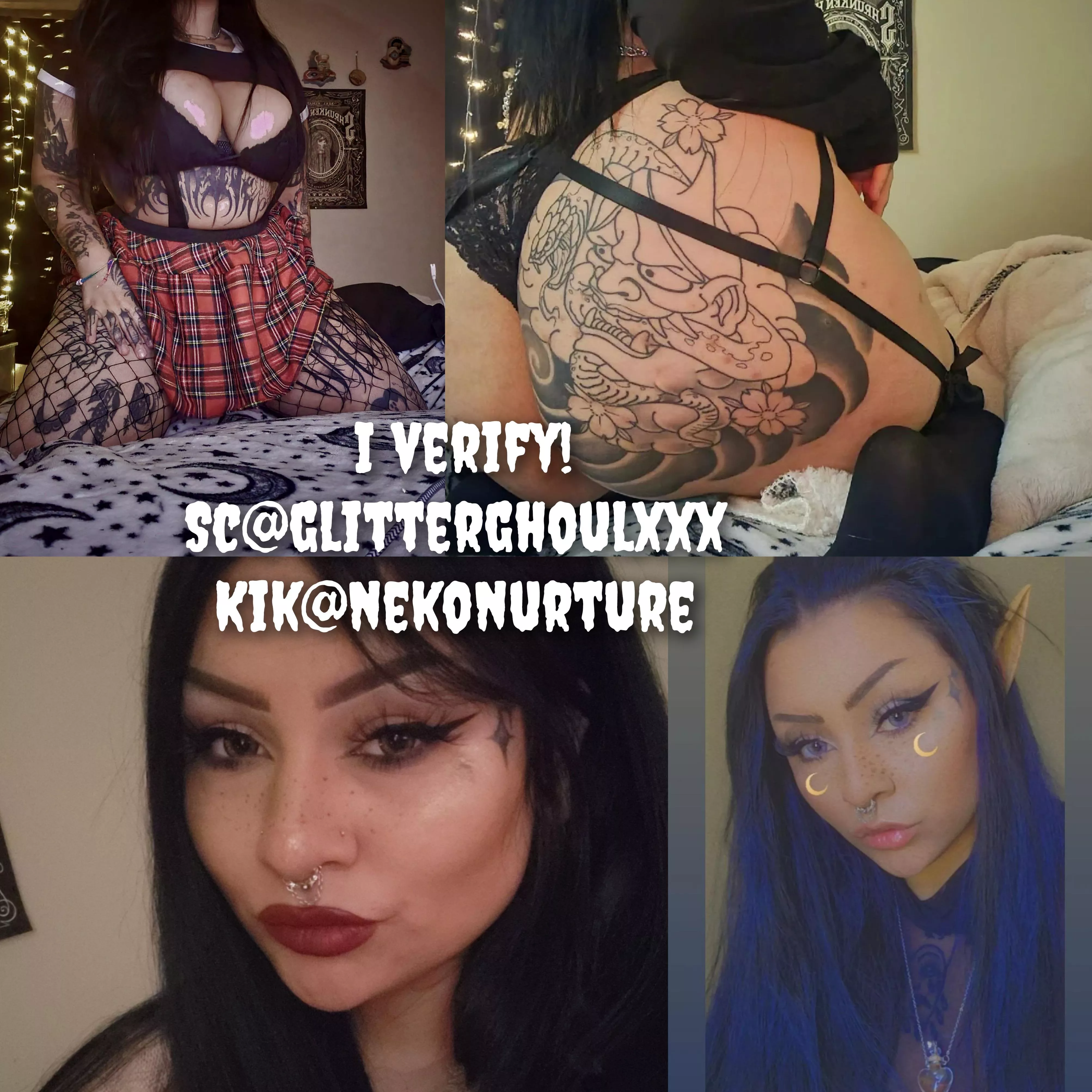 [Selling] thicc goth squirter offering cam, sext, daily or weekly gfe, custom content and more. KINK and fetish friendly. Any purchase $30+ receives free dropbox. I verify! Sc@glitterghoulxxx kik@nekonurture telegram@nekonurture