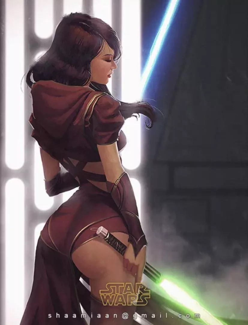 Sheâ€™d make any man break the Jedi code, even more so her backâ€¦ (shadzior)