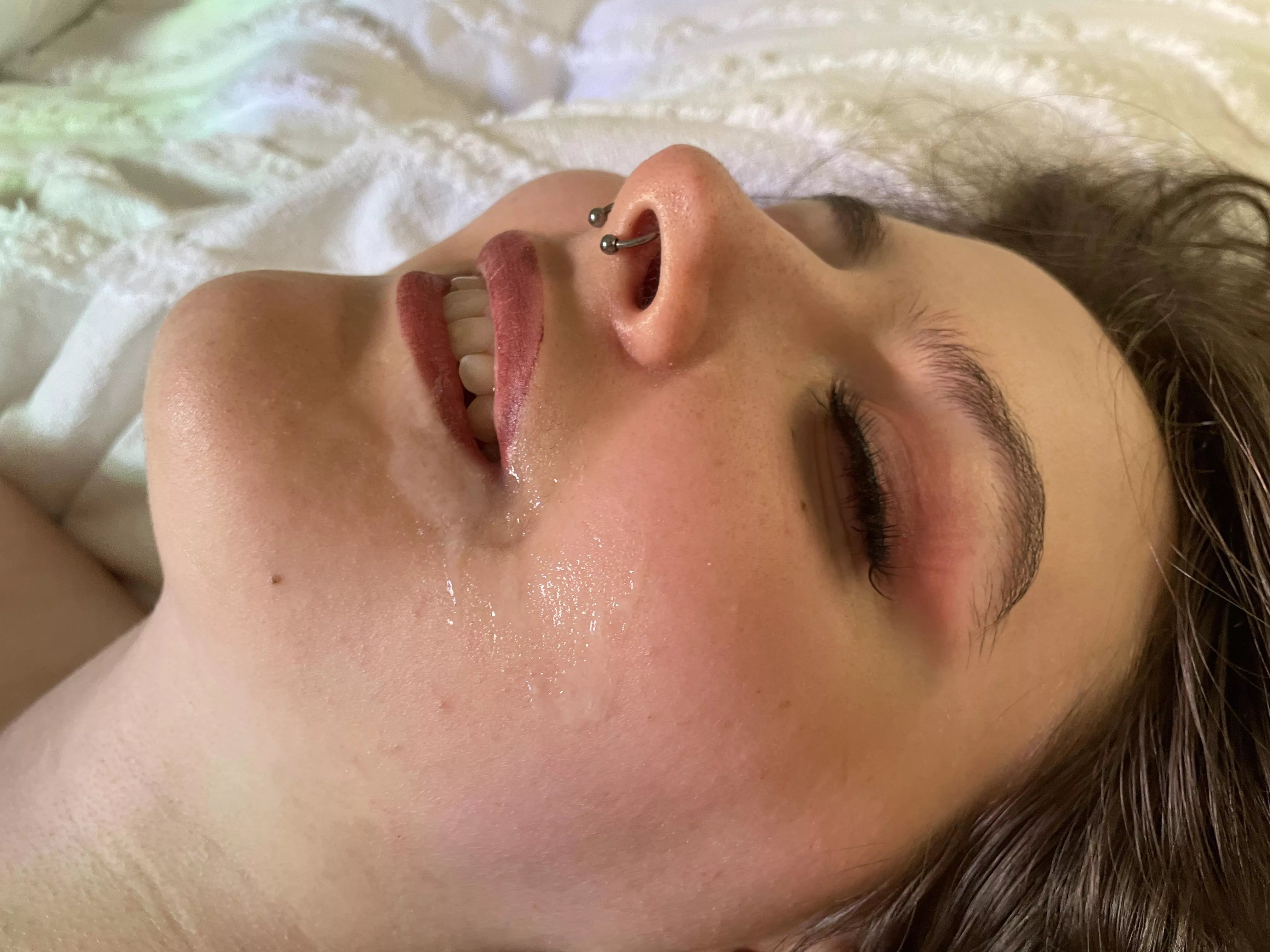 After swallowing a load of cum