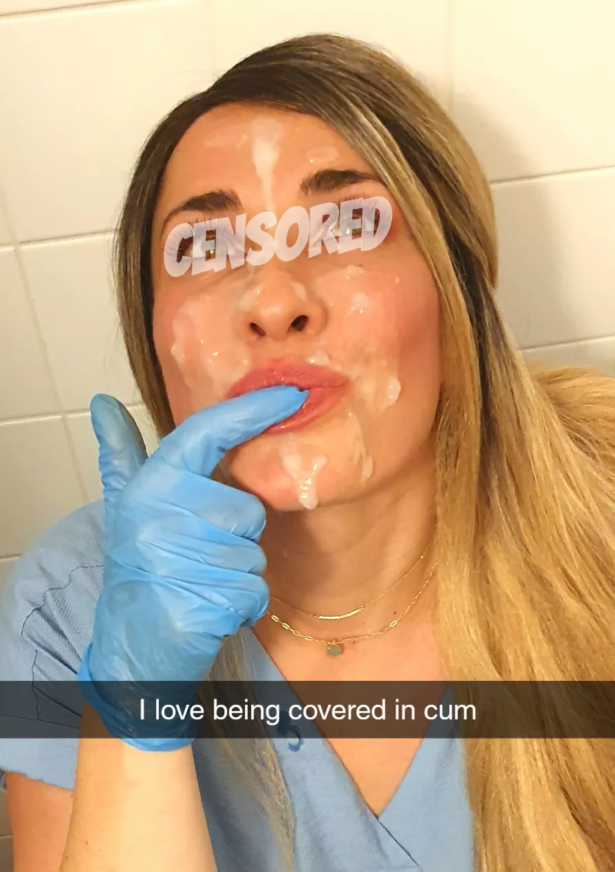 Do I look cute with cum on my face?