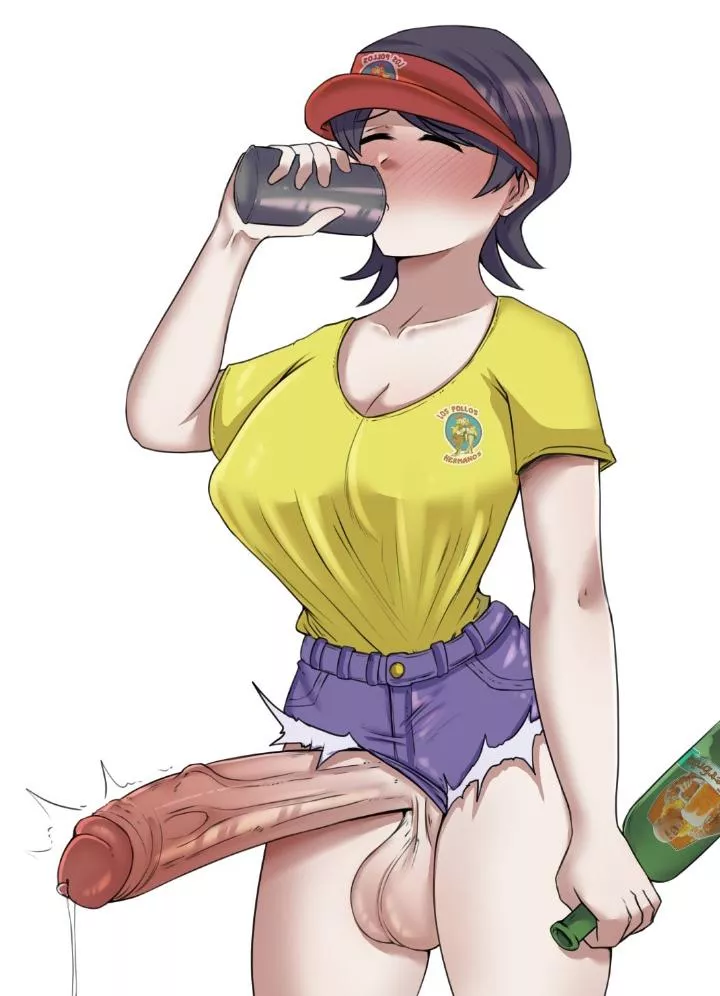 Komi having a drink