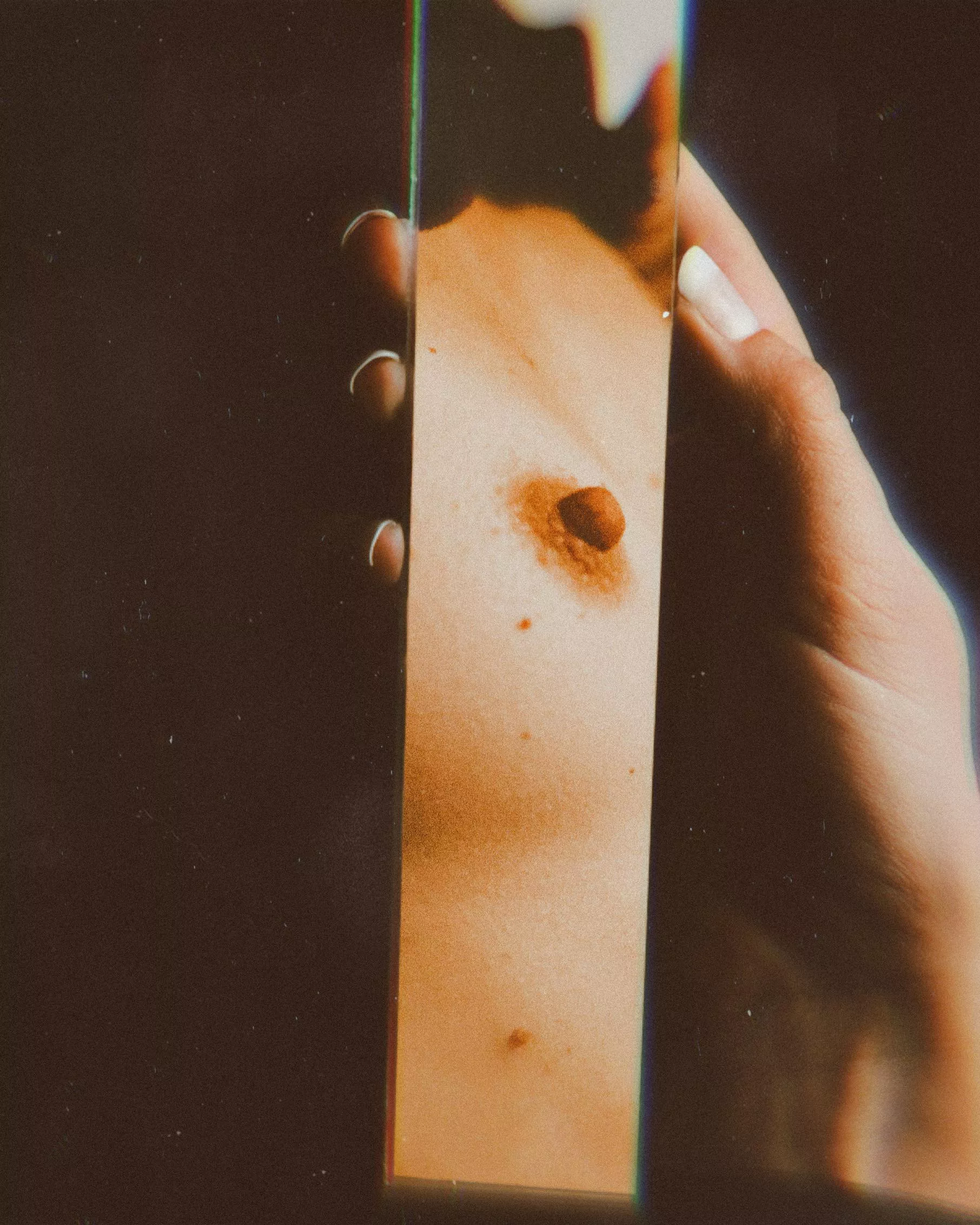 My nipples in a piece of glas