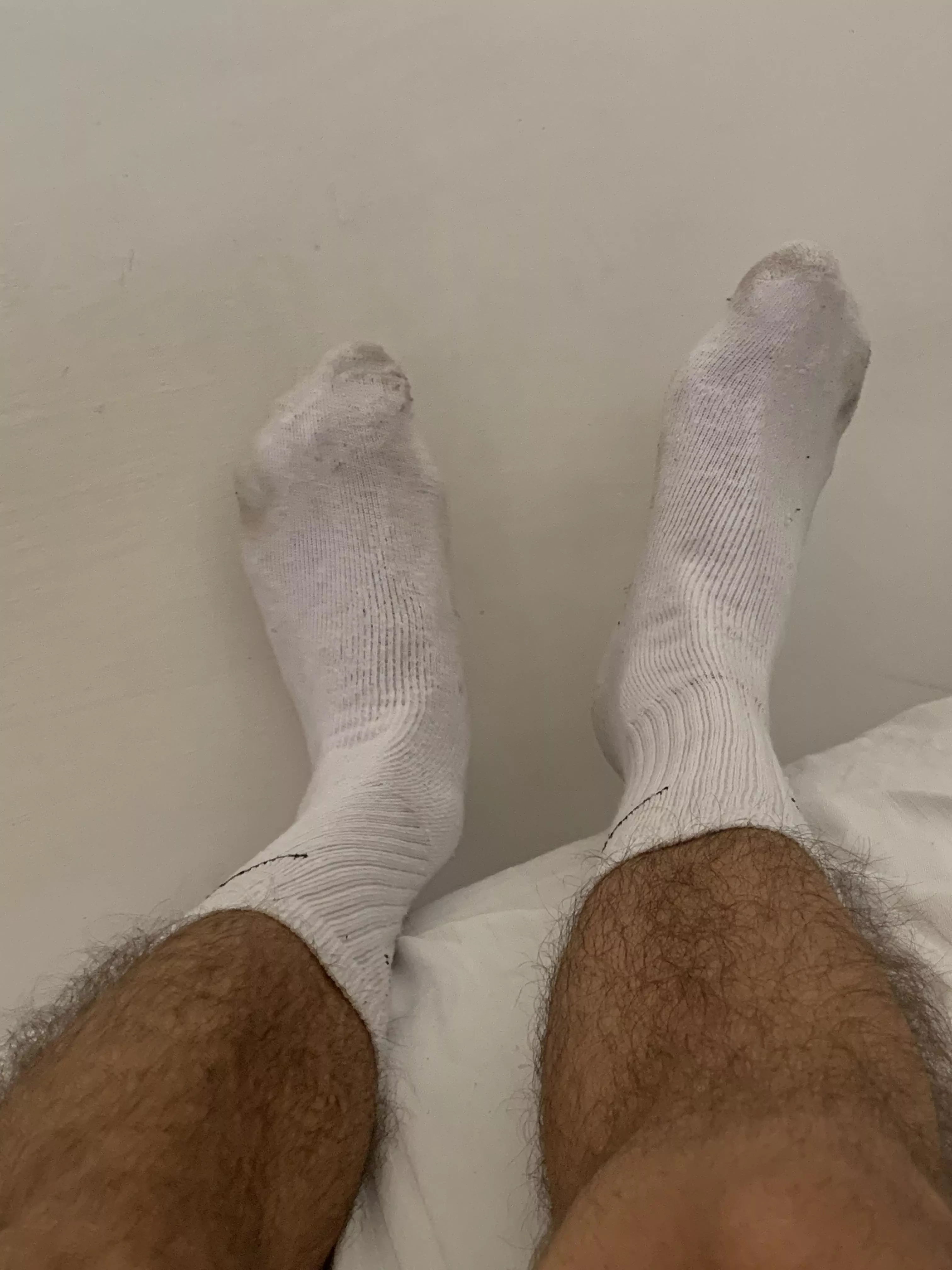 my steaming feet after a long day of work