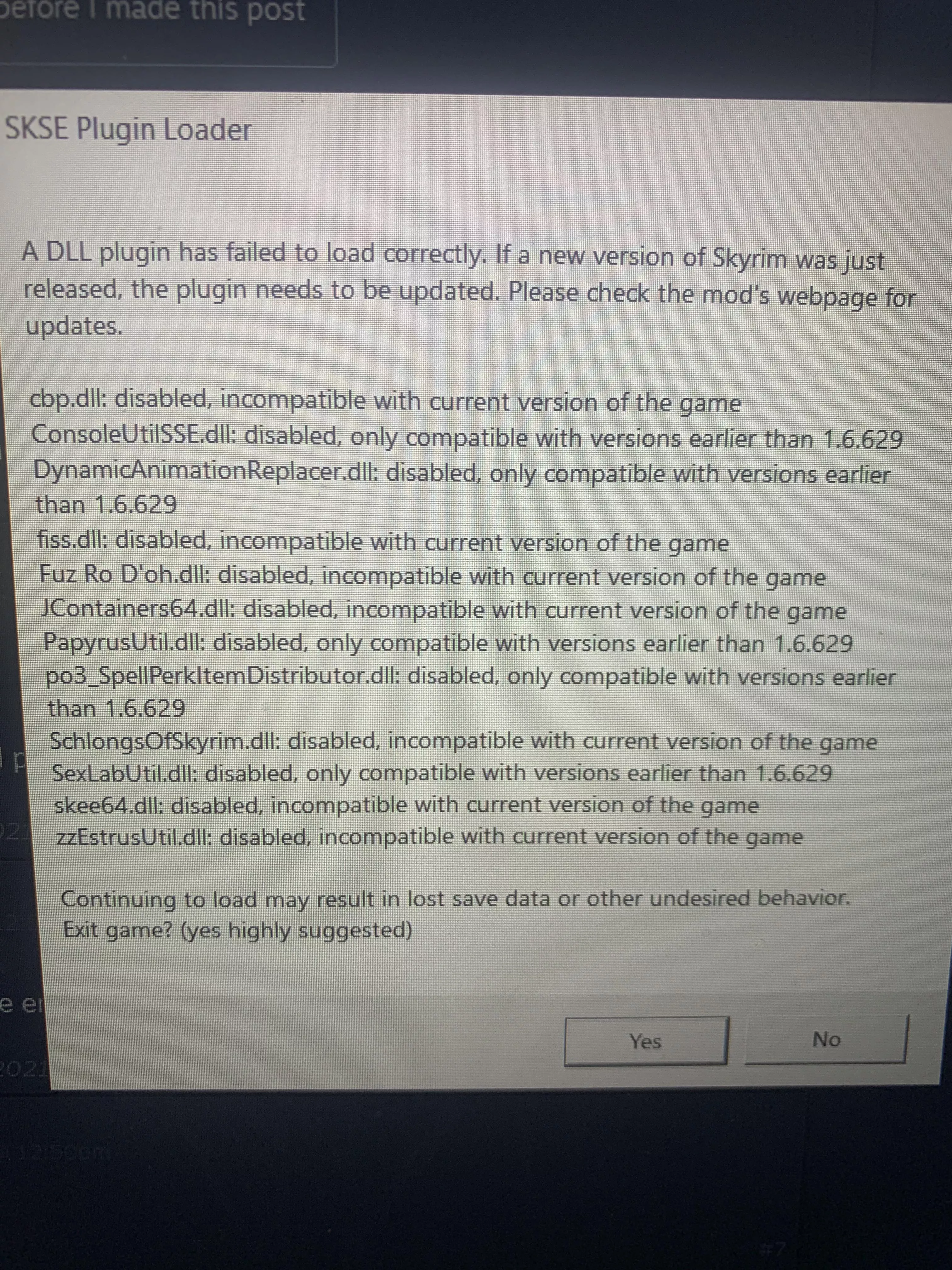 Skyrim updated and this happened? How do I fix it?