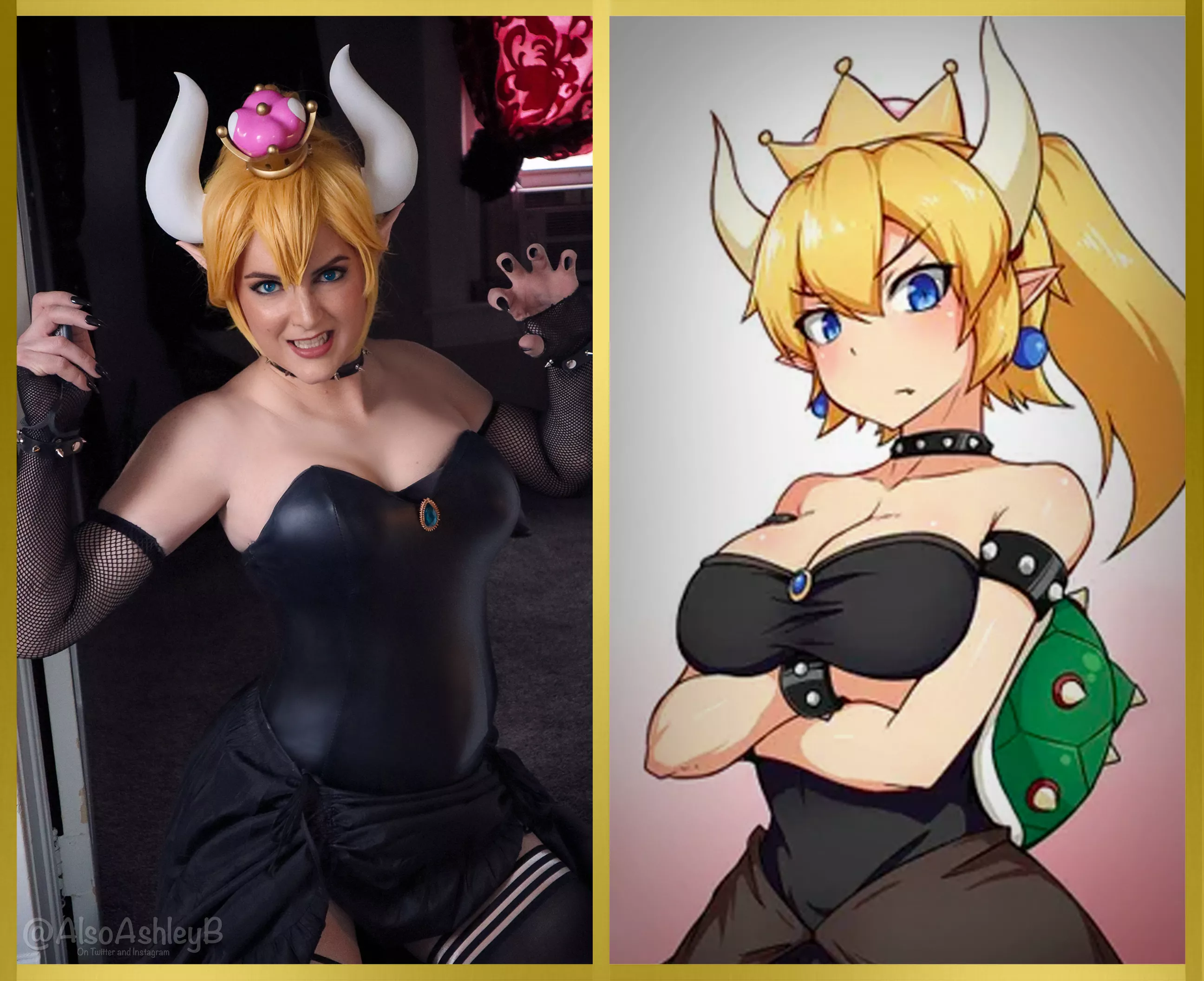 Bowsette Cosplay & Comparison by AlsoAshley