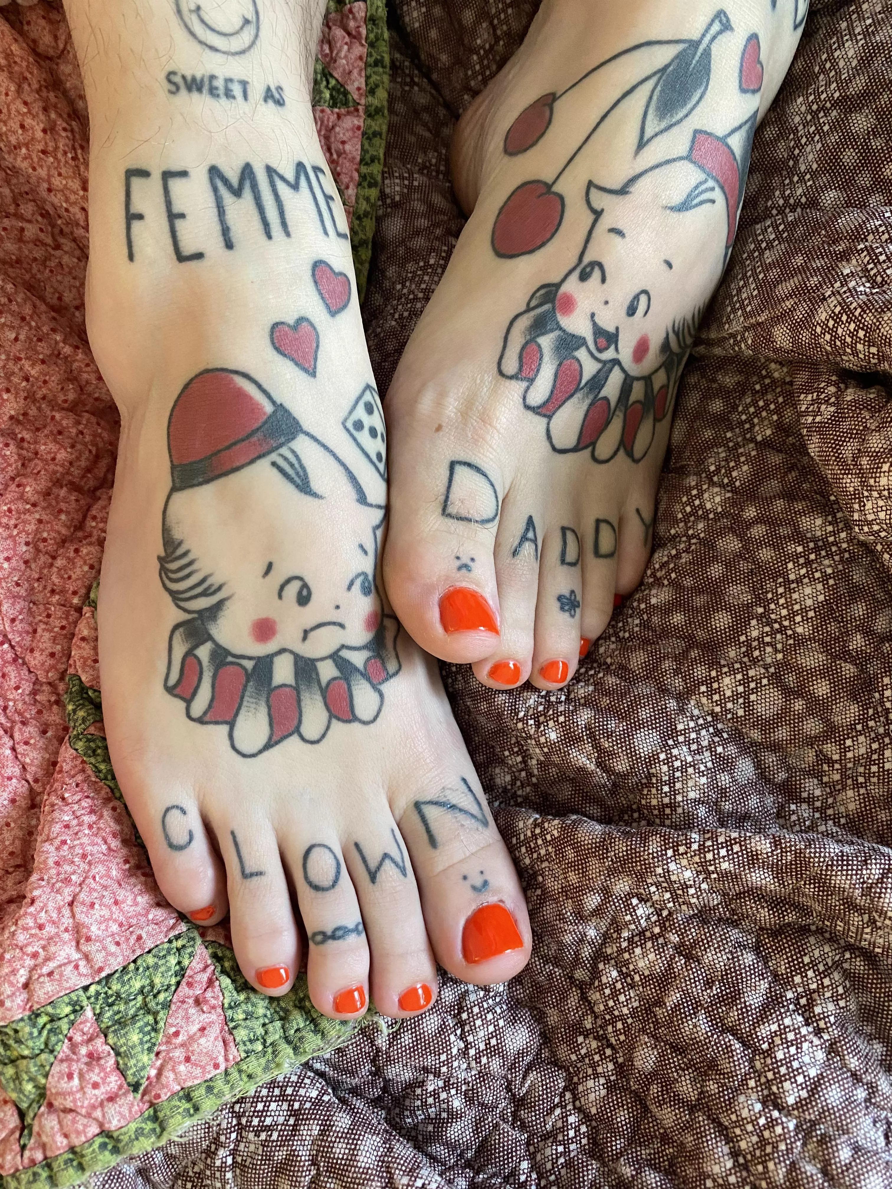 Freshly painted clown feet ðŸ¤¡