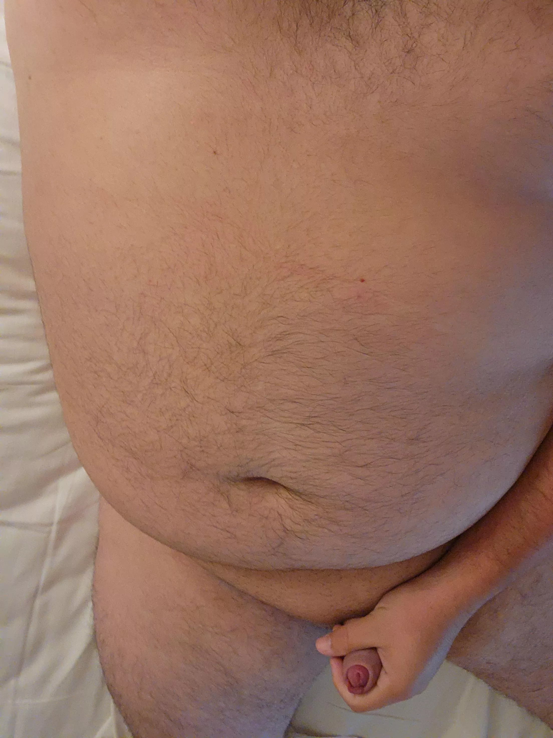 Freshly shaved and showered