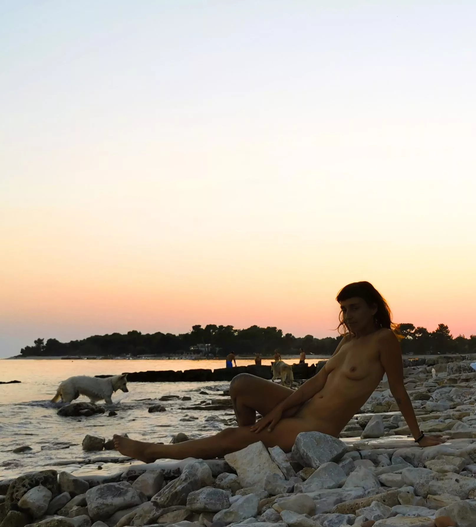 Got naked on a public beach and touched myself a little bit before they noticed what I was doing... [img][f]