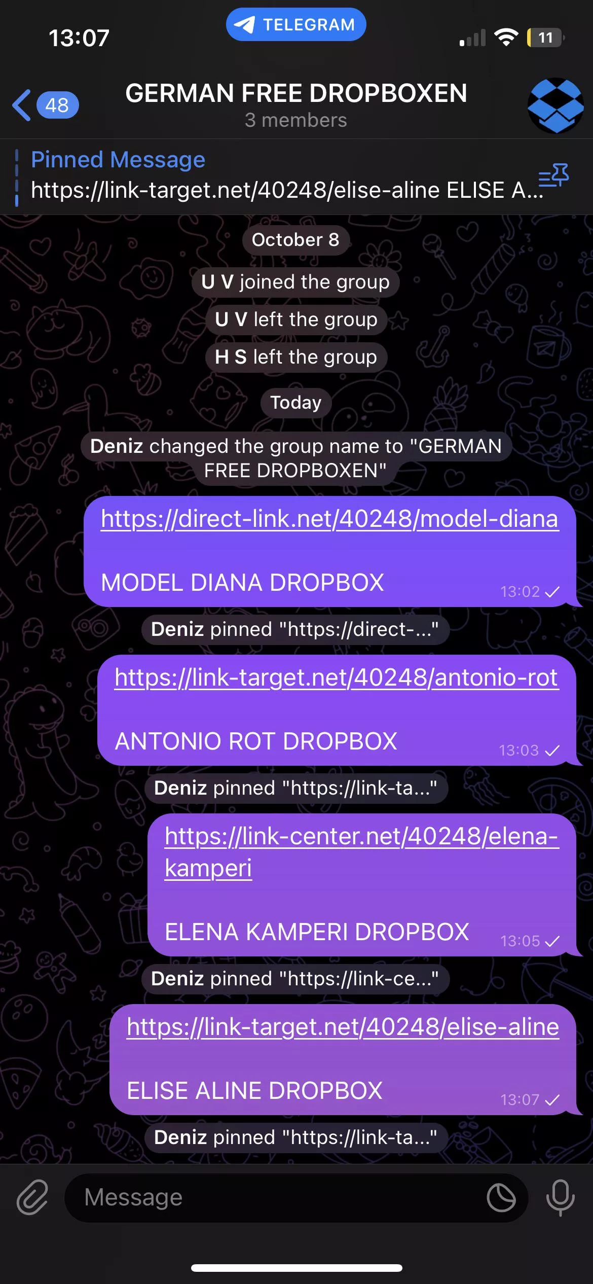 Joint der telegramm gruppe gibt viele free dropboxen