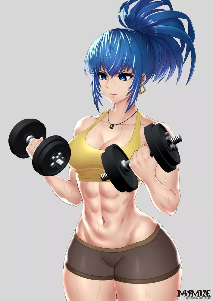 Leona Heidern Workin' Out (Masamune Oekaki) [King of Fighters]