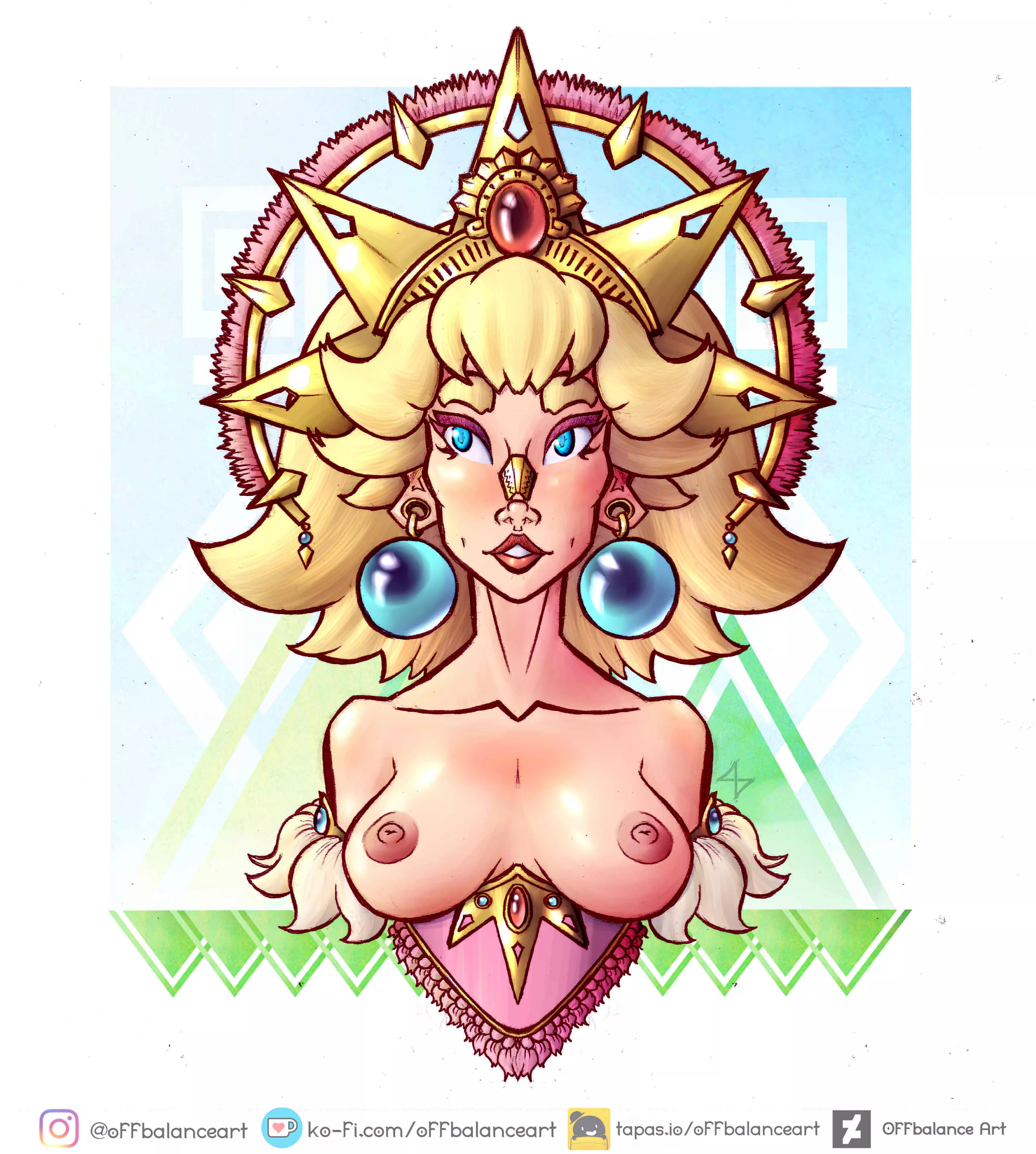 Princess Peach in my style! [Super Mario] (Oba/Offbalance Art)