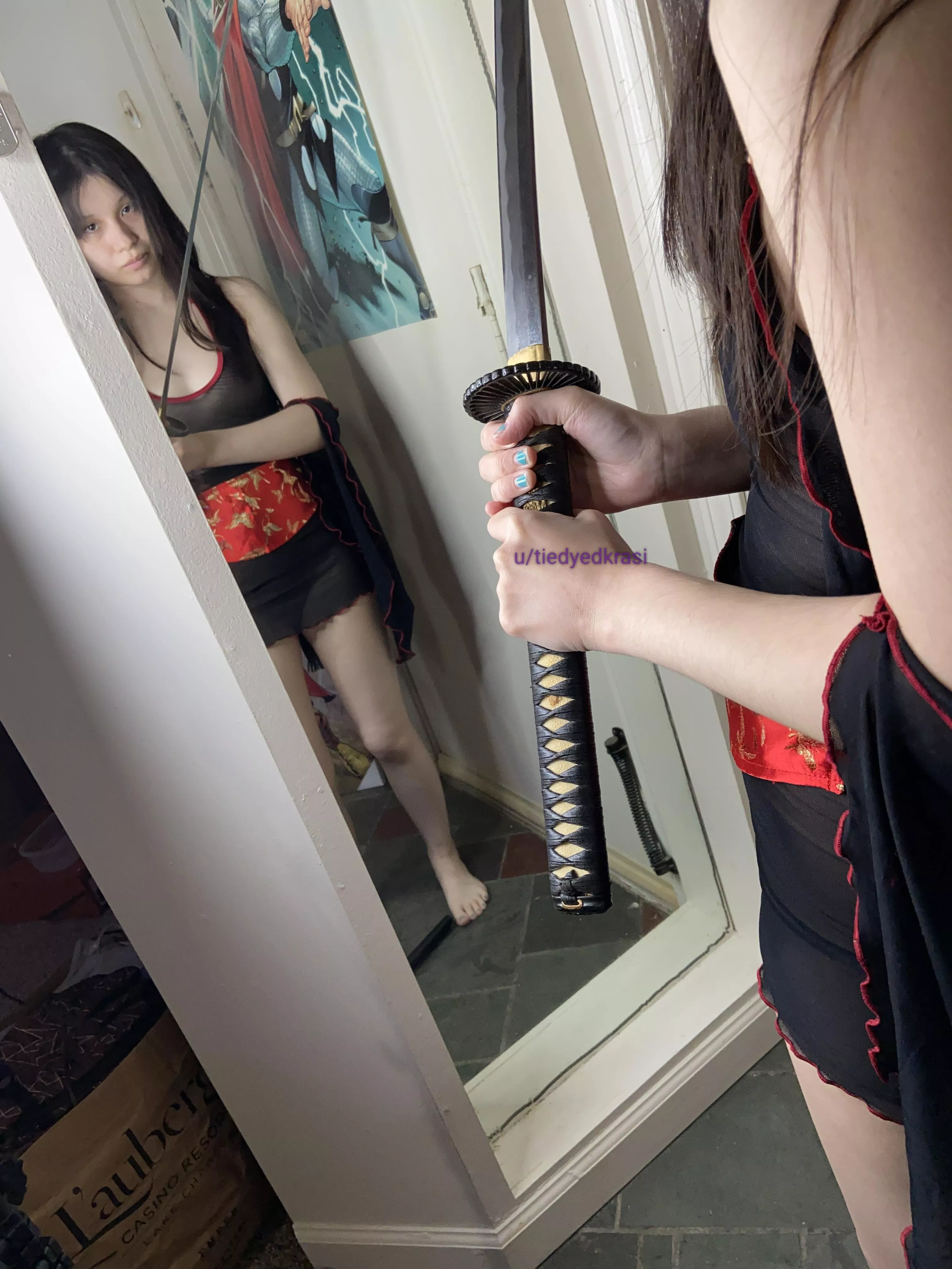 what's better than oriental lingerie and a [F]ancy katana