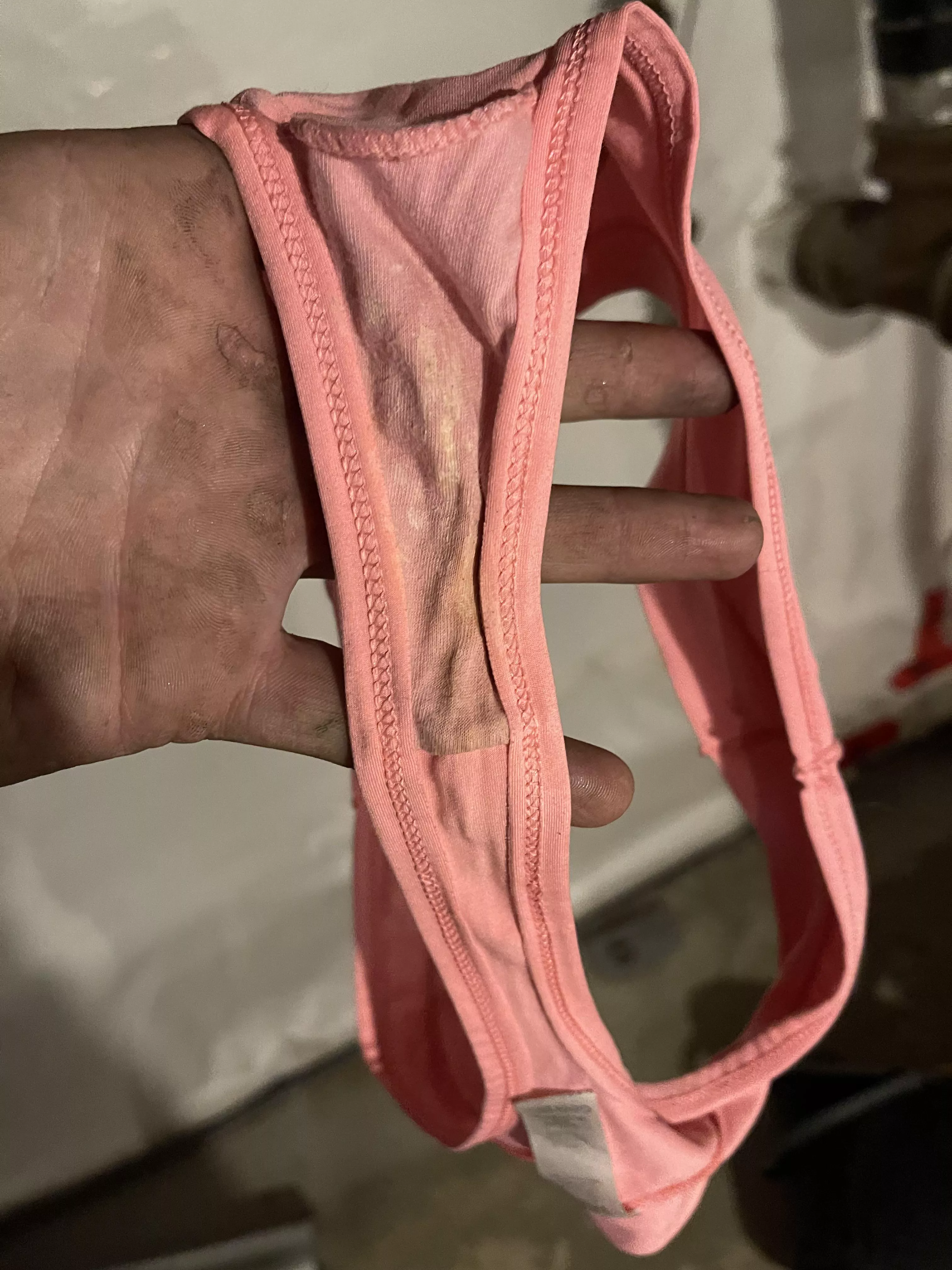 My customers panties she left in the basement