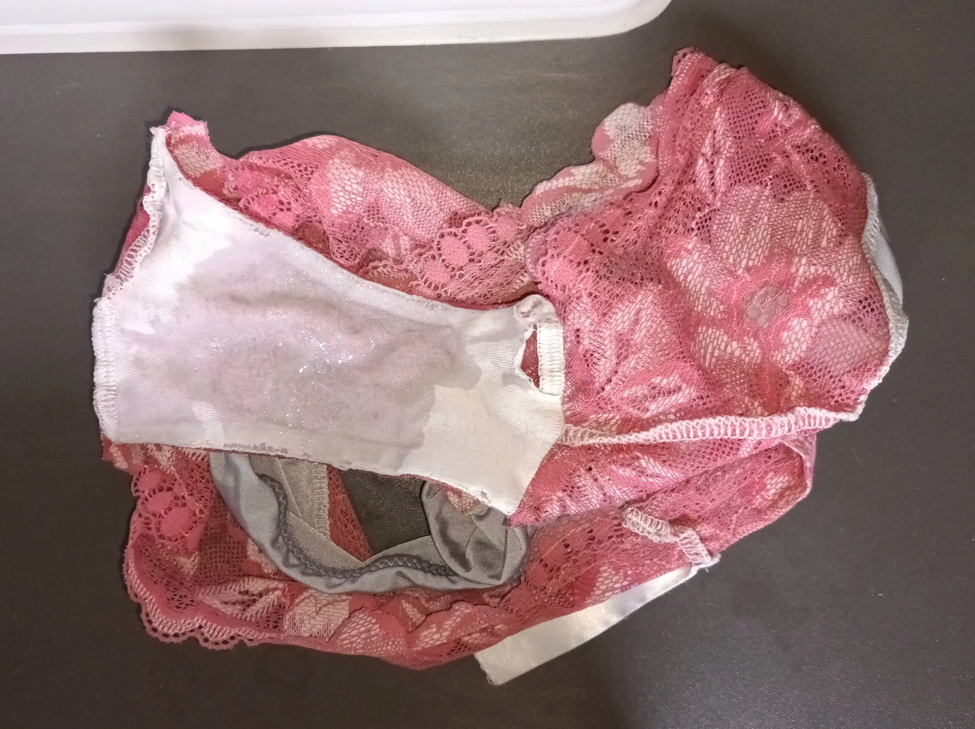 My [F53] wet panties after getting a creampie and wearing it