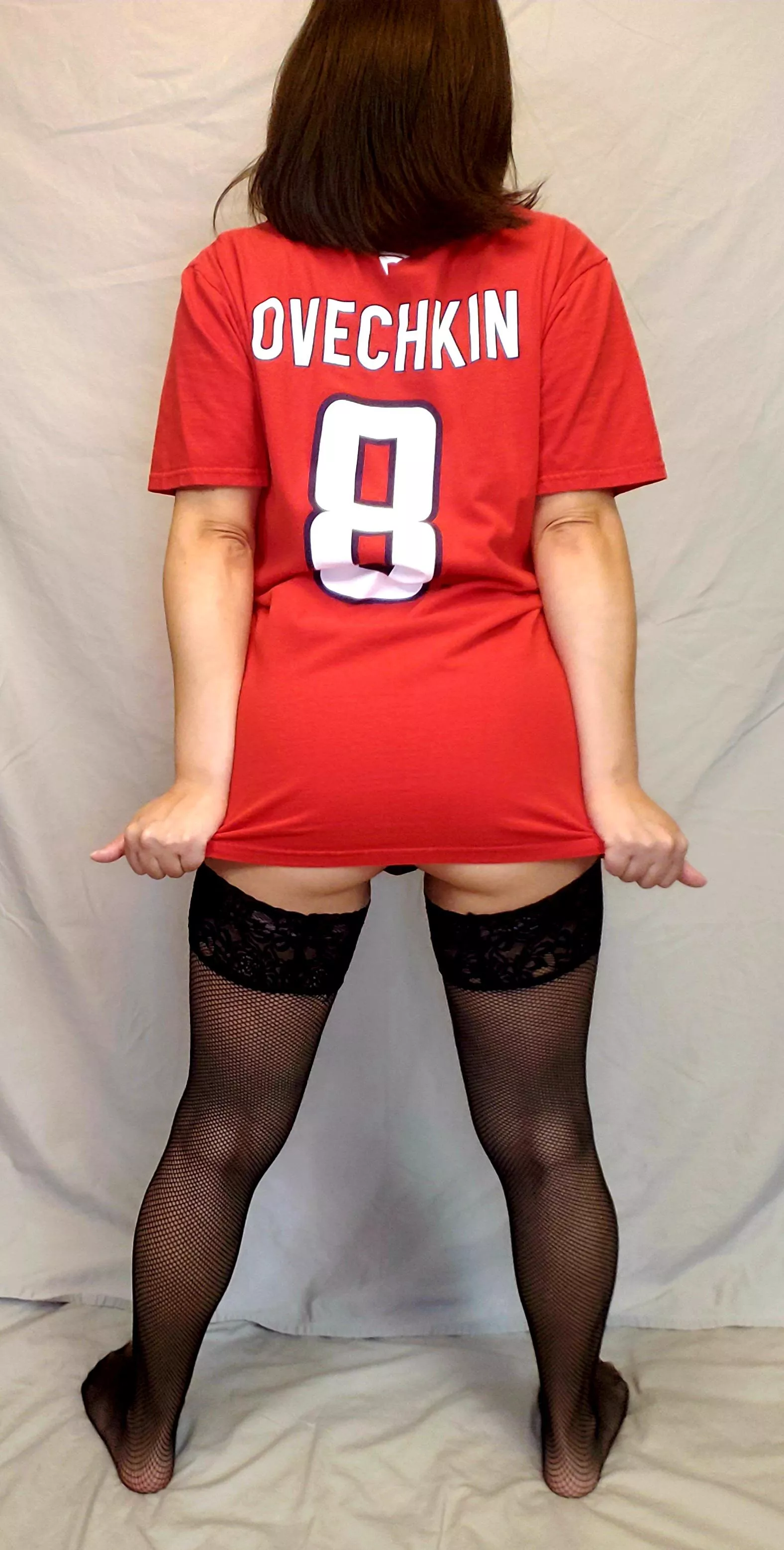 My Ovi shirt looks better with thigh highs😘