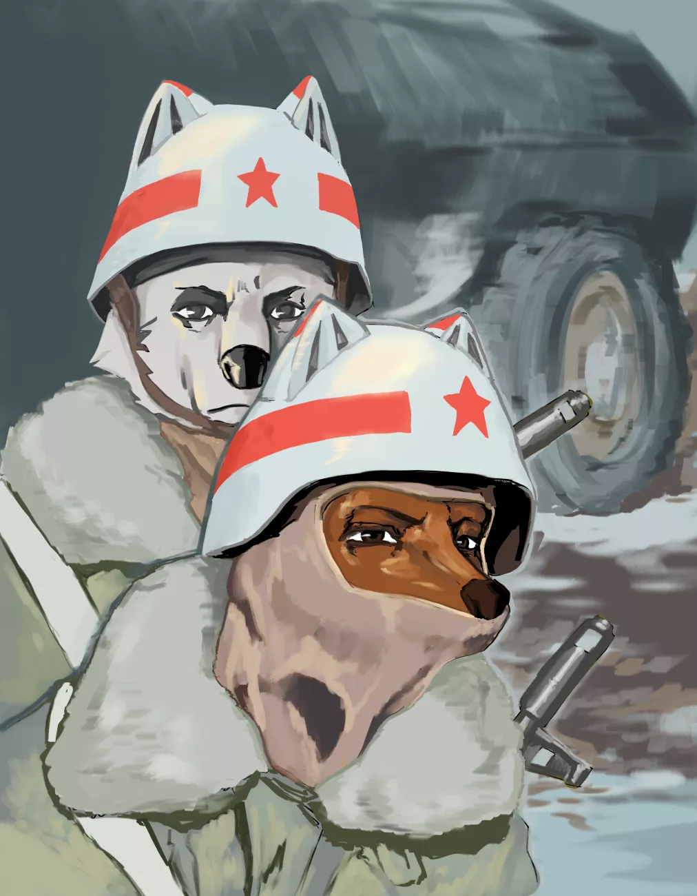 You better have not been smuggling cigarettes, comrade (art by me)