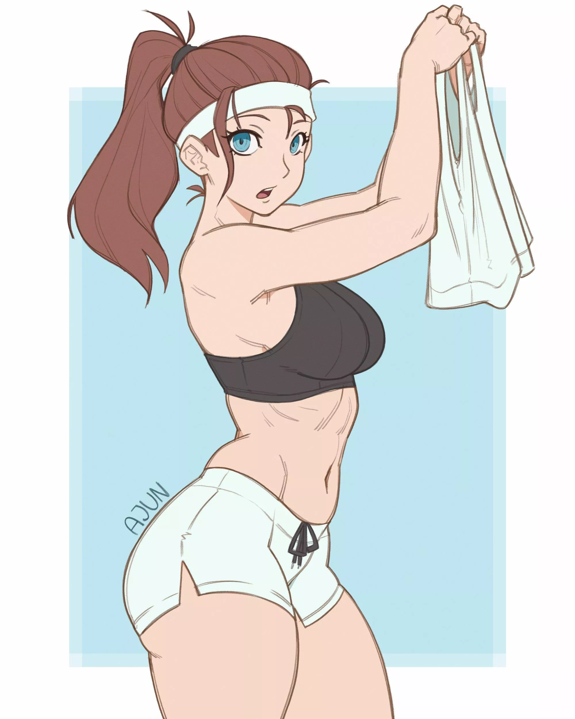 After the workout (@ajun_art)