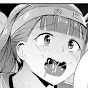 LF mono source: 1girl, ahegao, mouth open, saliva, headband, ponytail