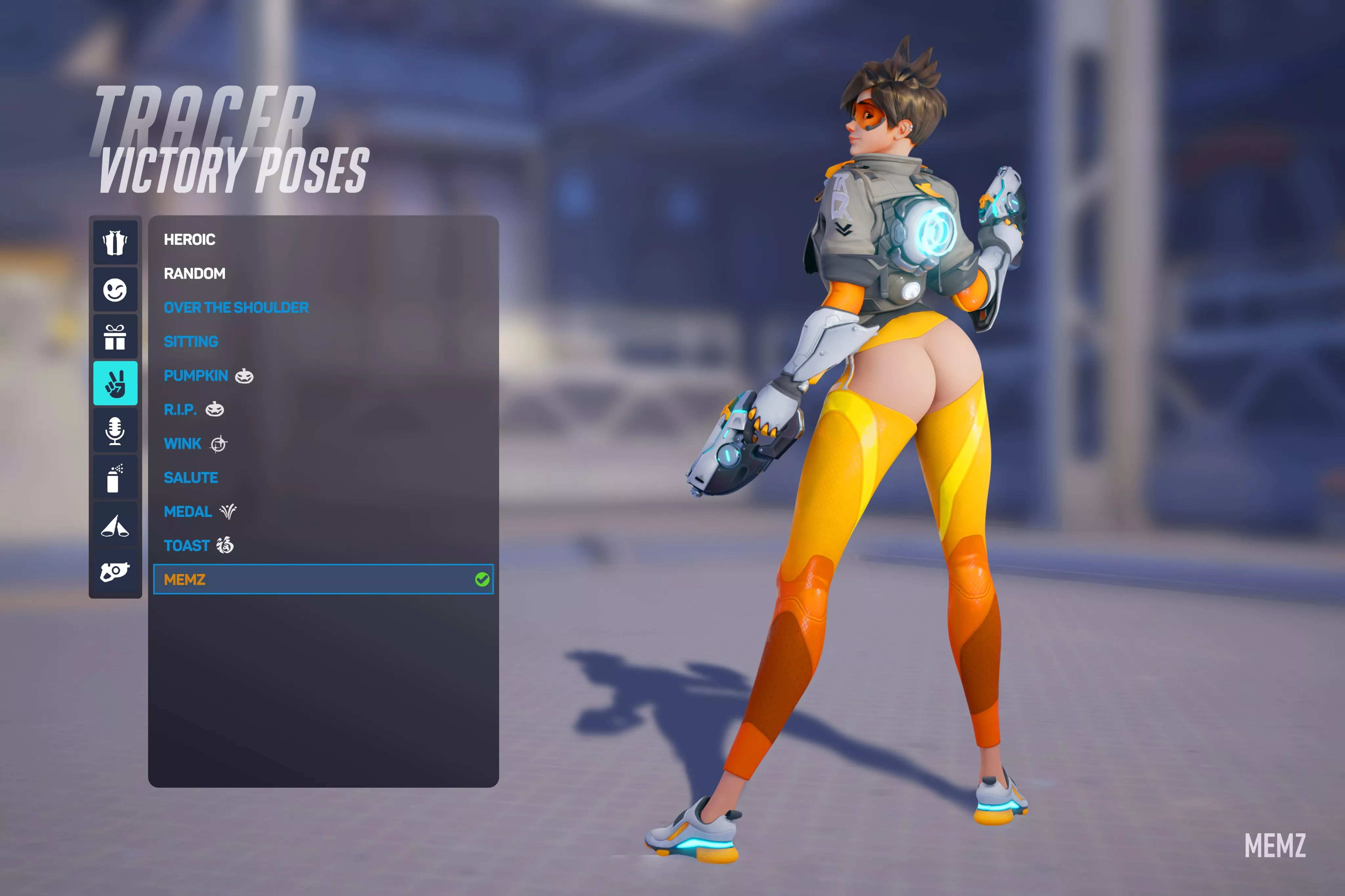 New Tracer's victory pose (Memz3d)