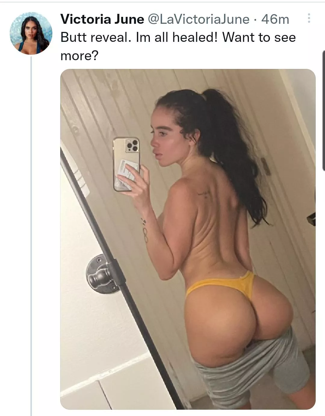 She finally revealed her new ass ðŸ‘