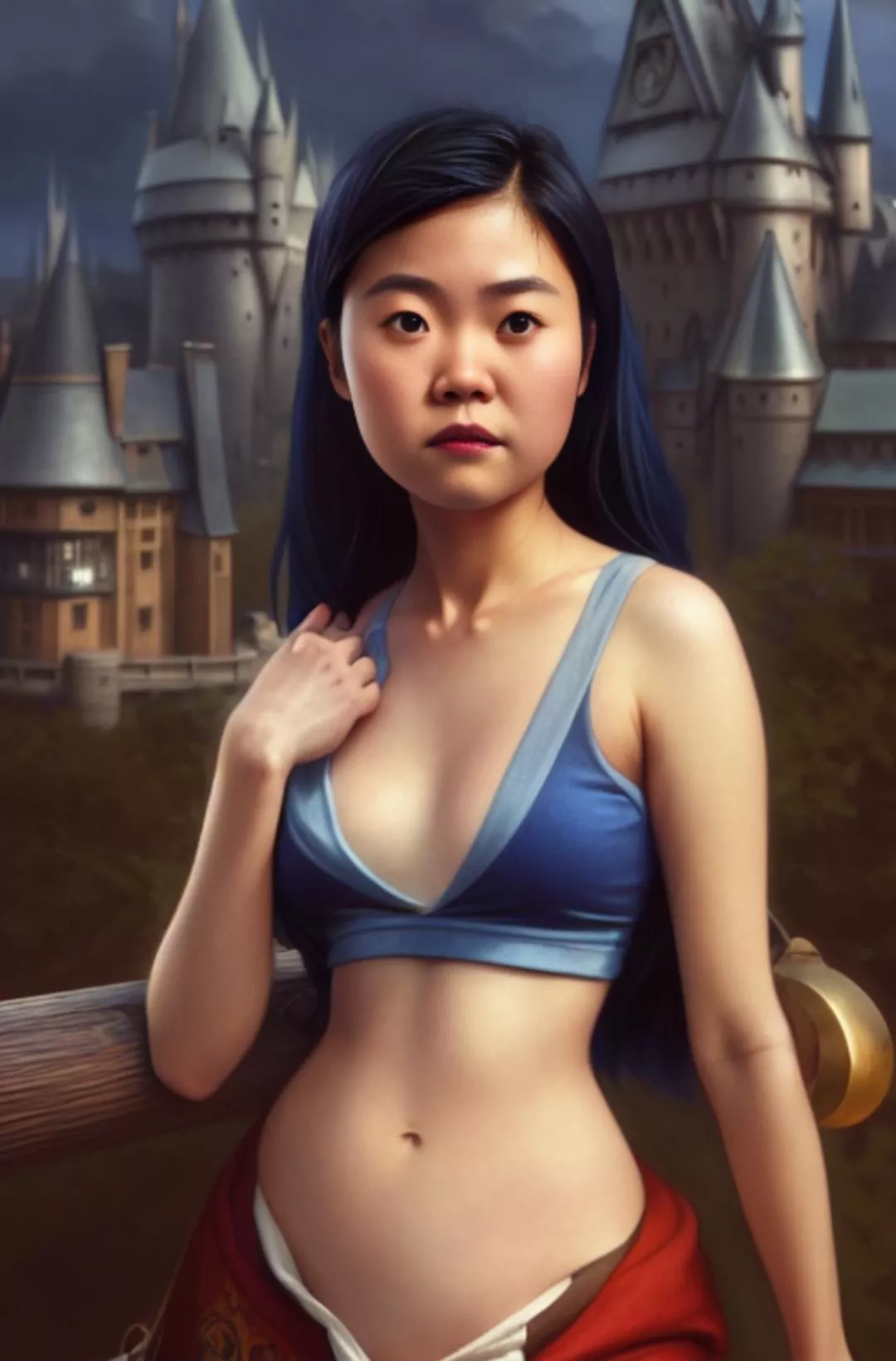 Cho Chang isn't exactly liking the new Ravenclaw uniforms