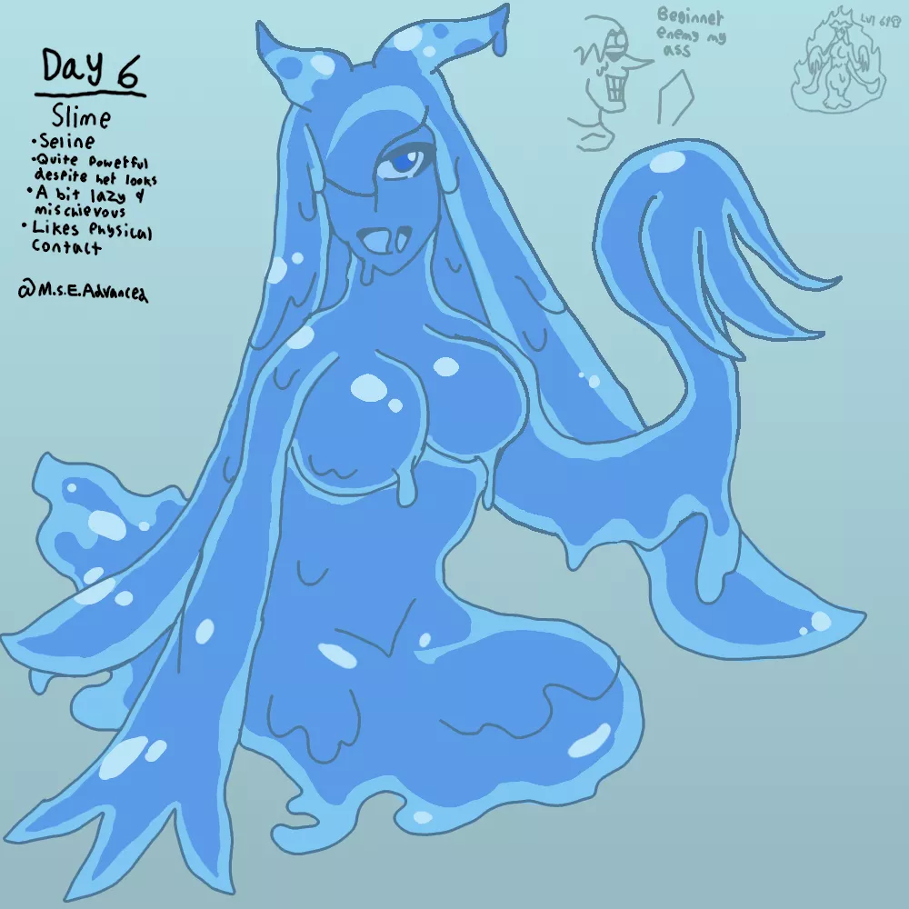 [OC] Monster Girl October Day 6: Seline the Slime