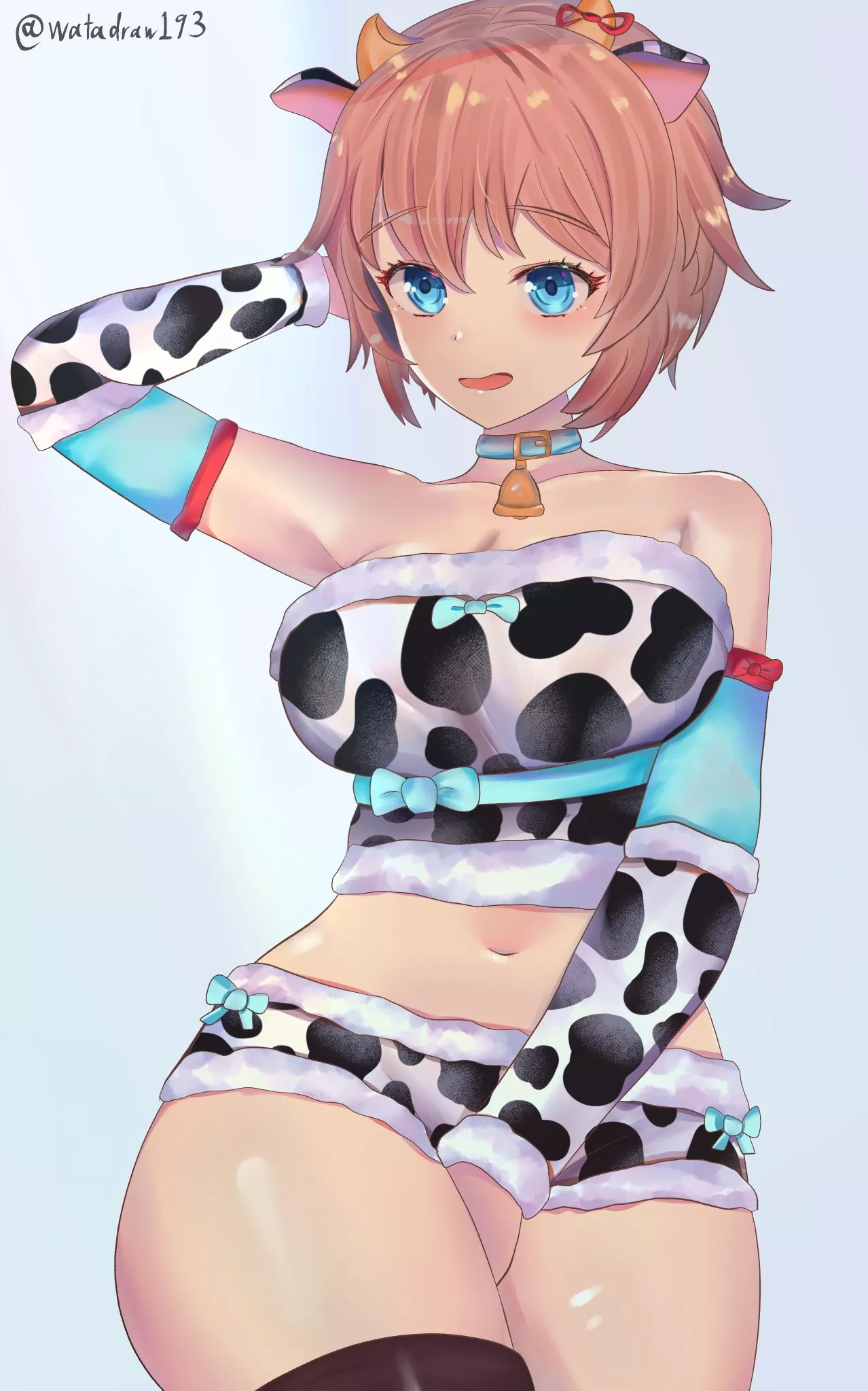 Sayori Cow Print[watadraw193]