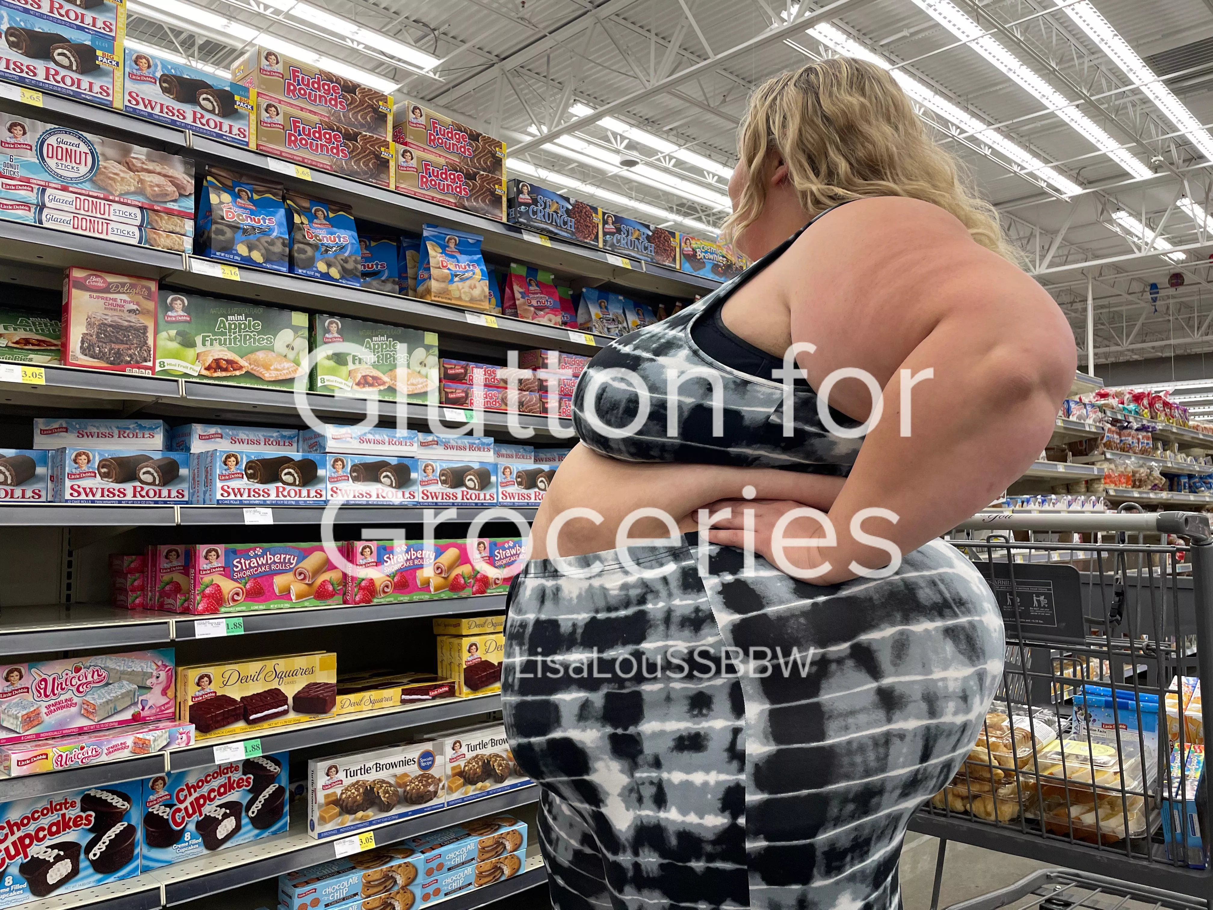 Waddling around a grocery store is a lot more of a work-out than it used to be!