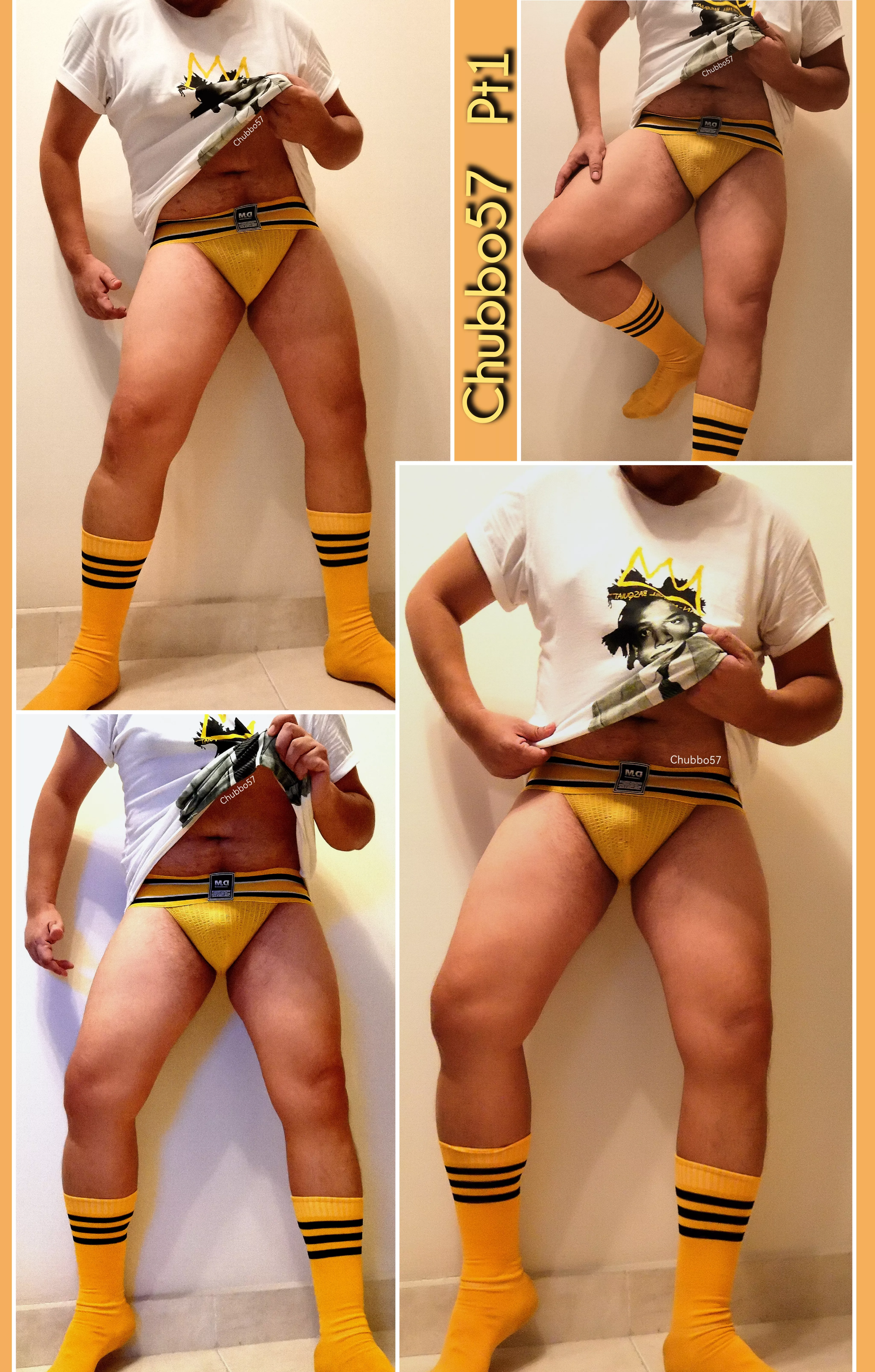 (47) Jocks, socks & my yellow Basquiat. 🍌🩲🧦🍋😉