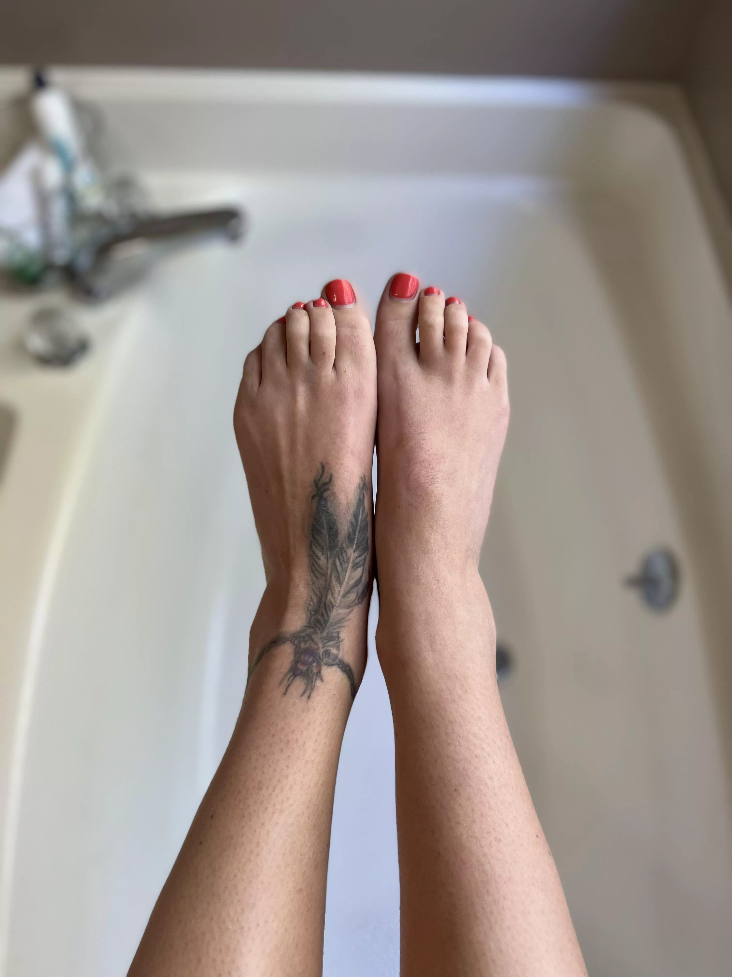 Getting ready to soak my feet