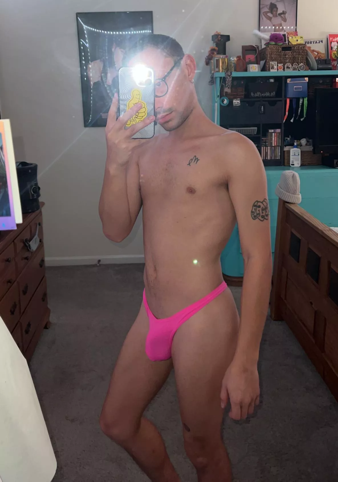 In my favorite pink thong