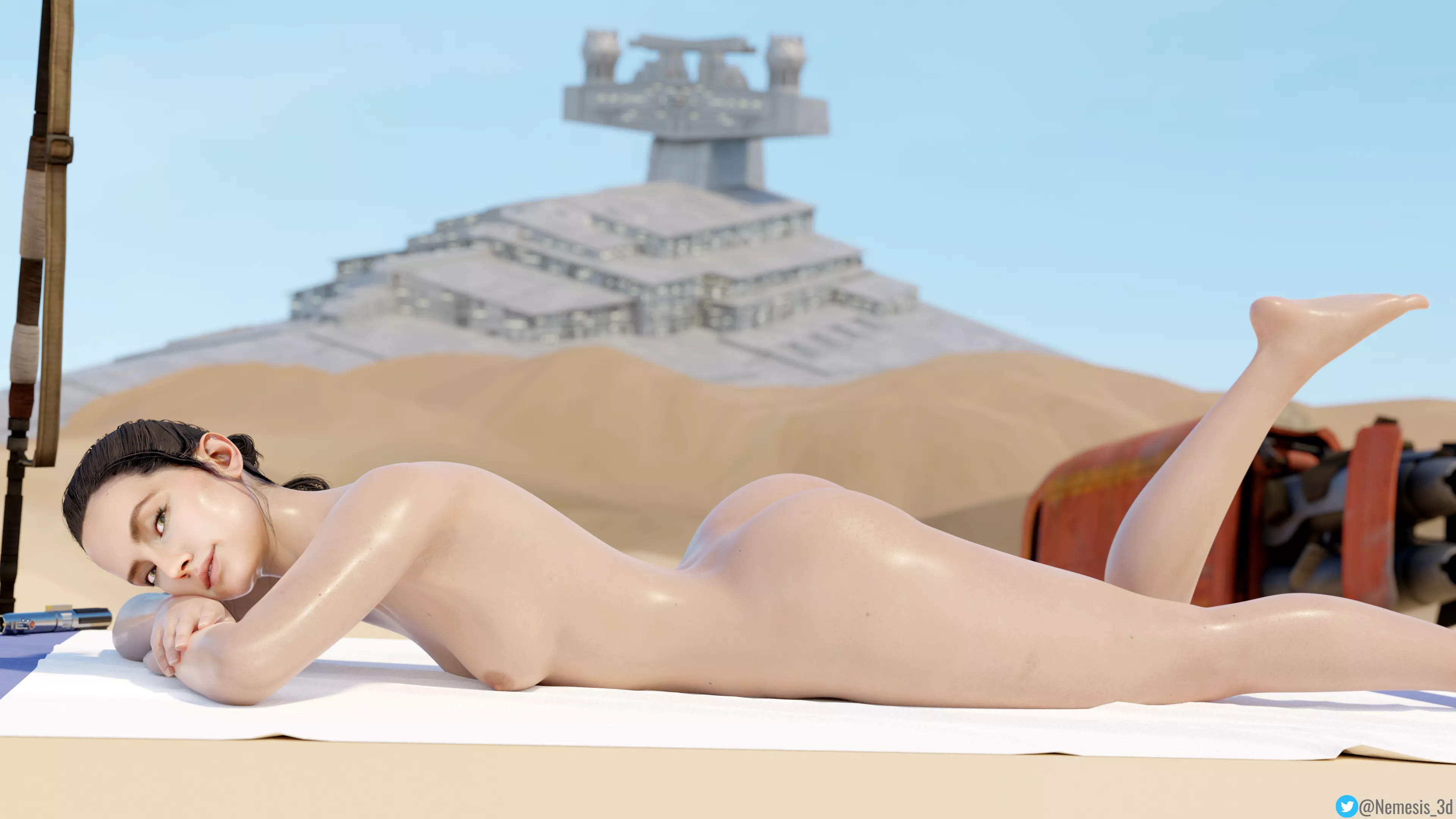 Rey on Jakku (Nemesis_3d)