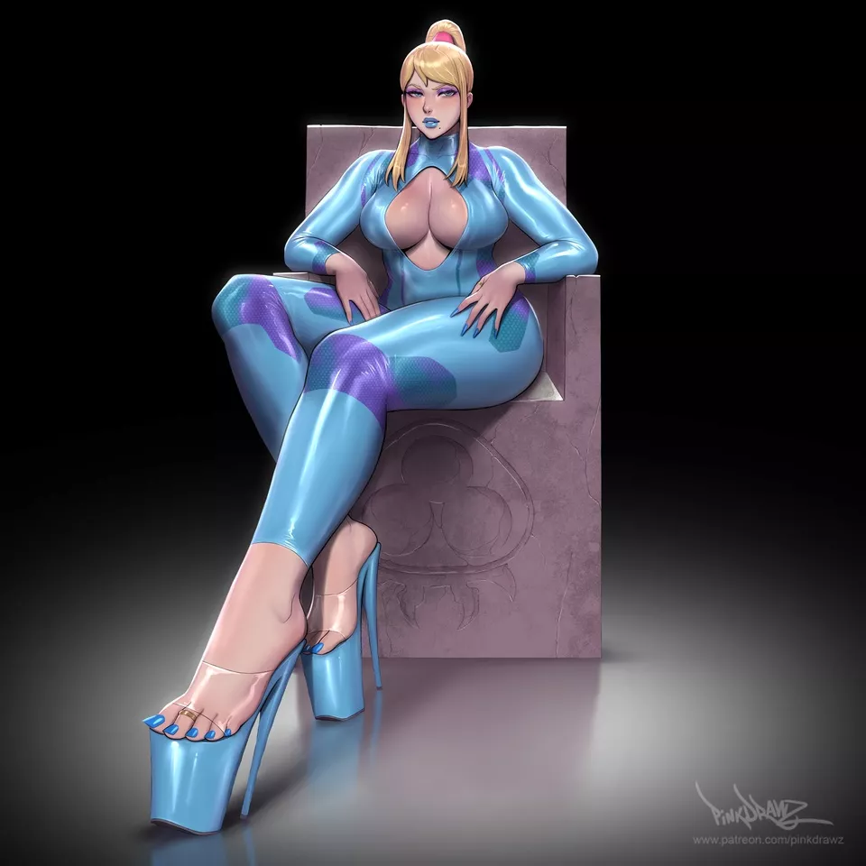 Samus Aran On Her Throne (Pinkdrawz ) [Metroid]