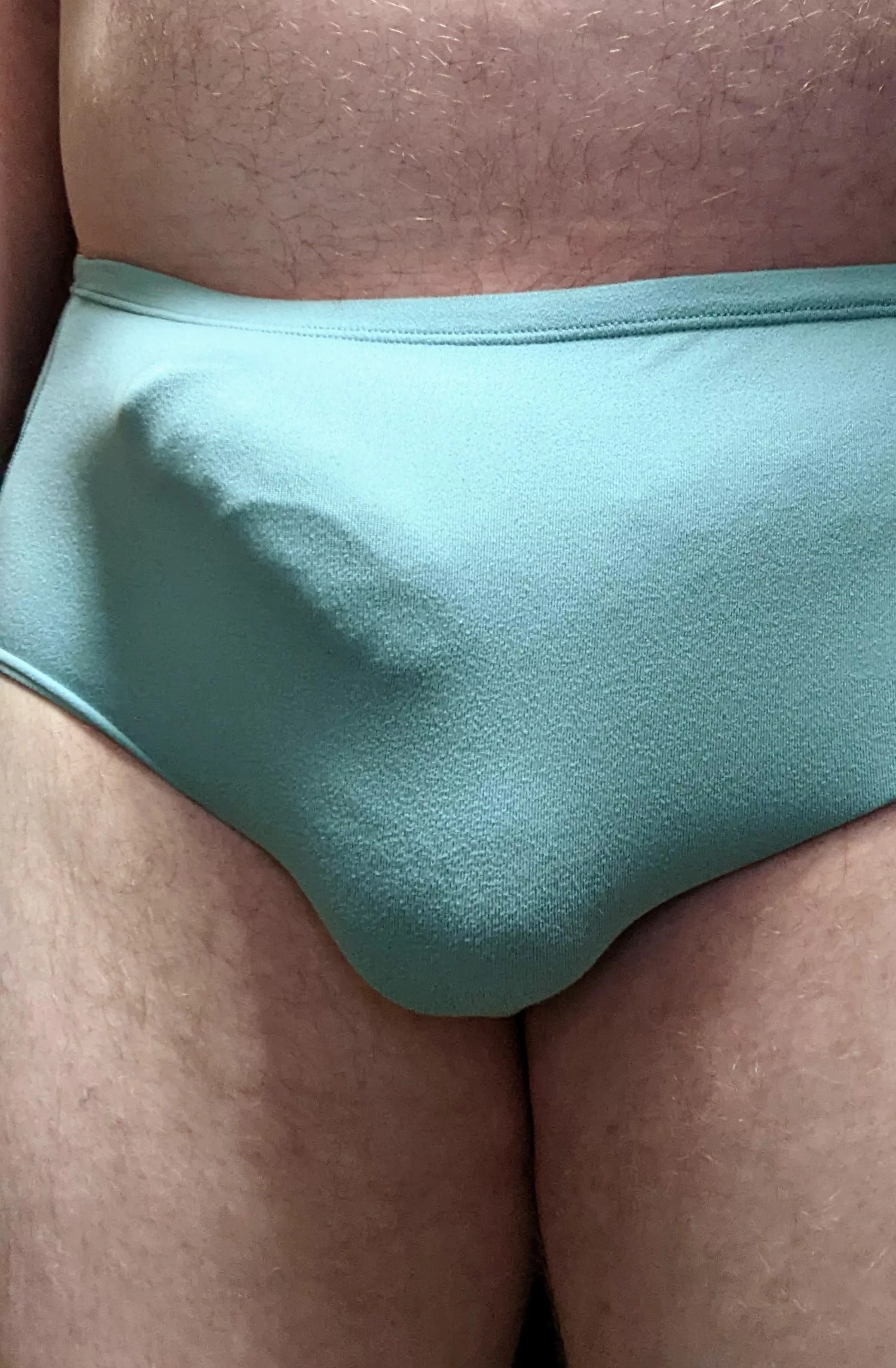 Spandex briefs really show off my package