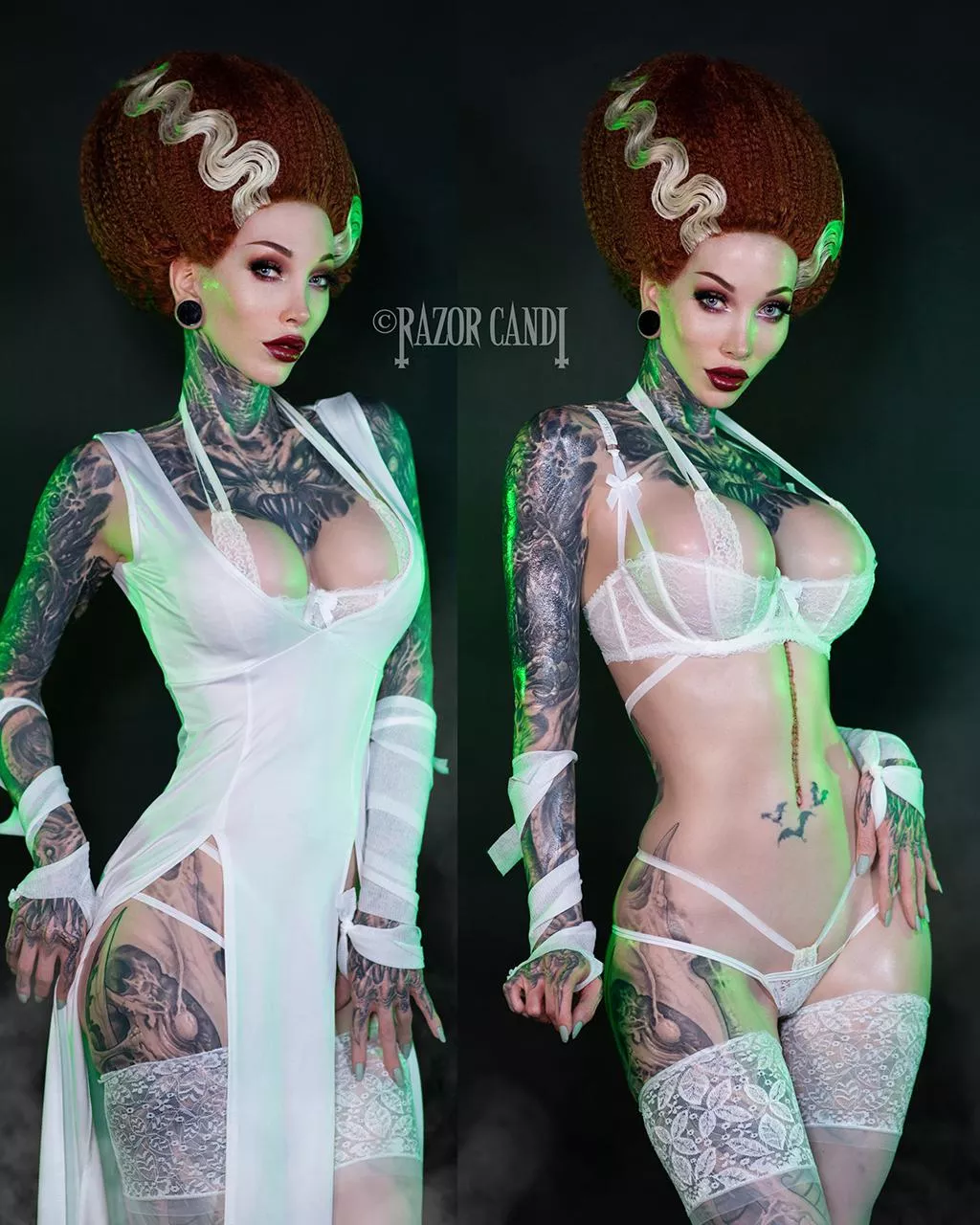 The Bride of Frankenstein cosplay by me (RazorCandi) based on the 1935 movie character