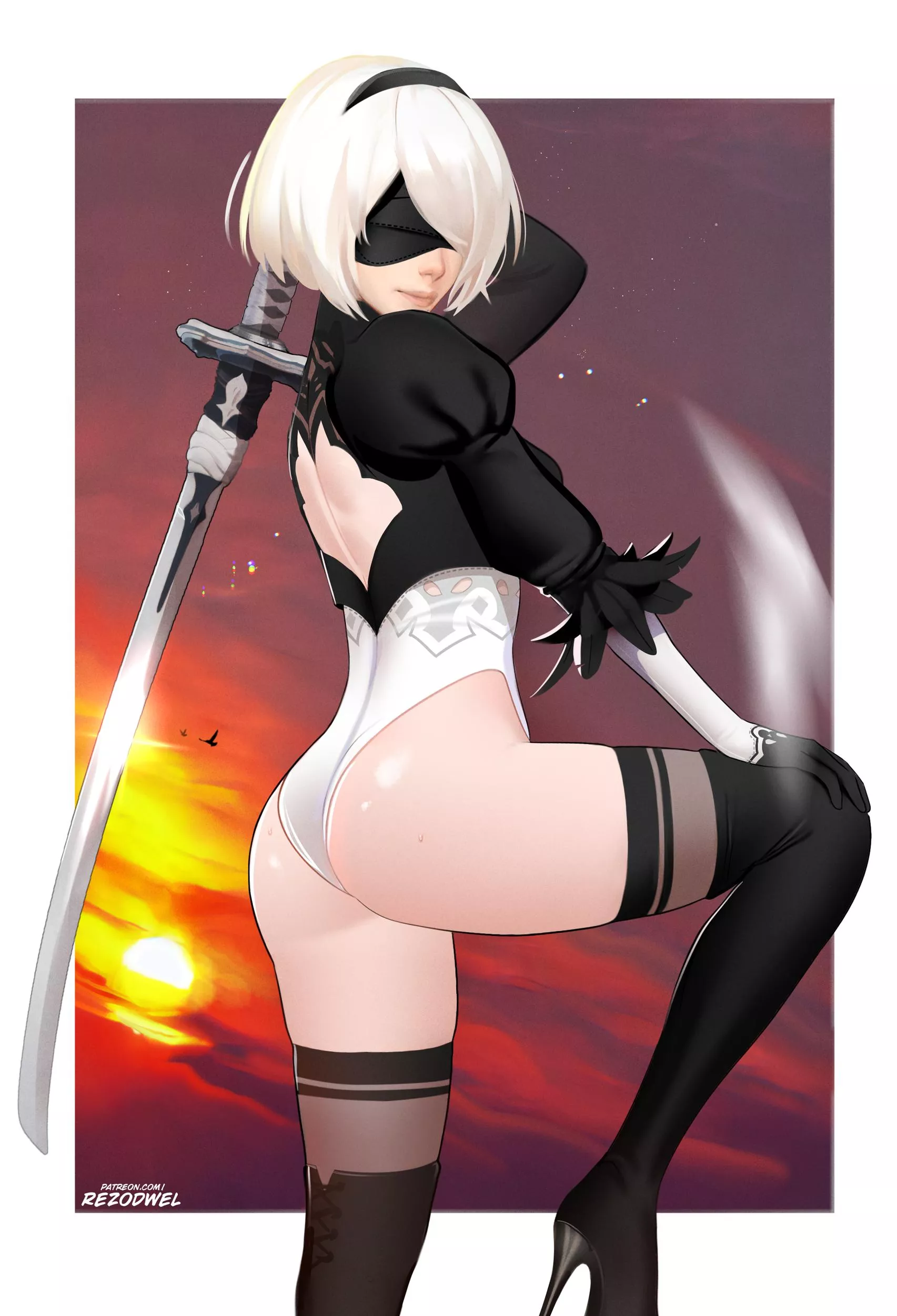 2B has lovely thighs (rezodwel)