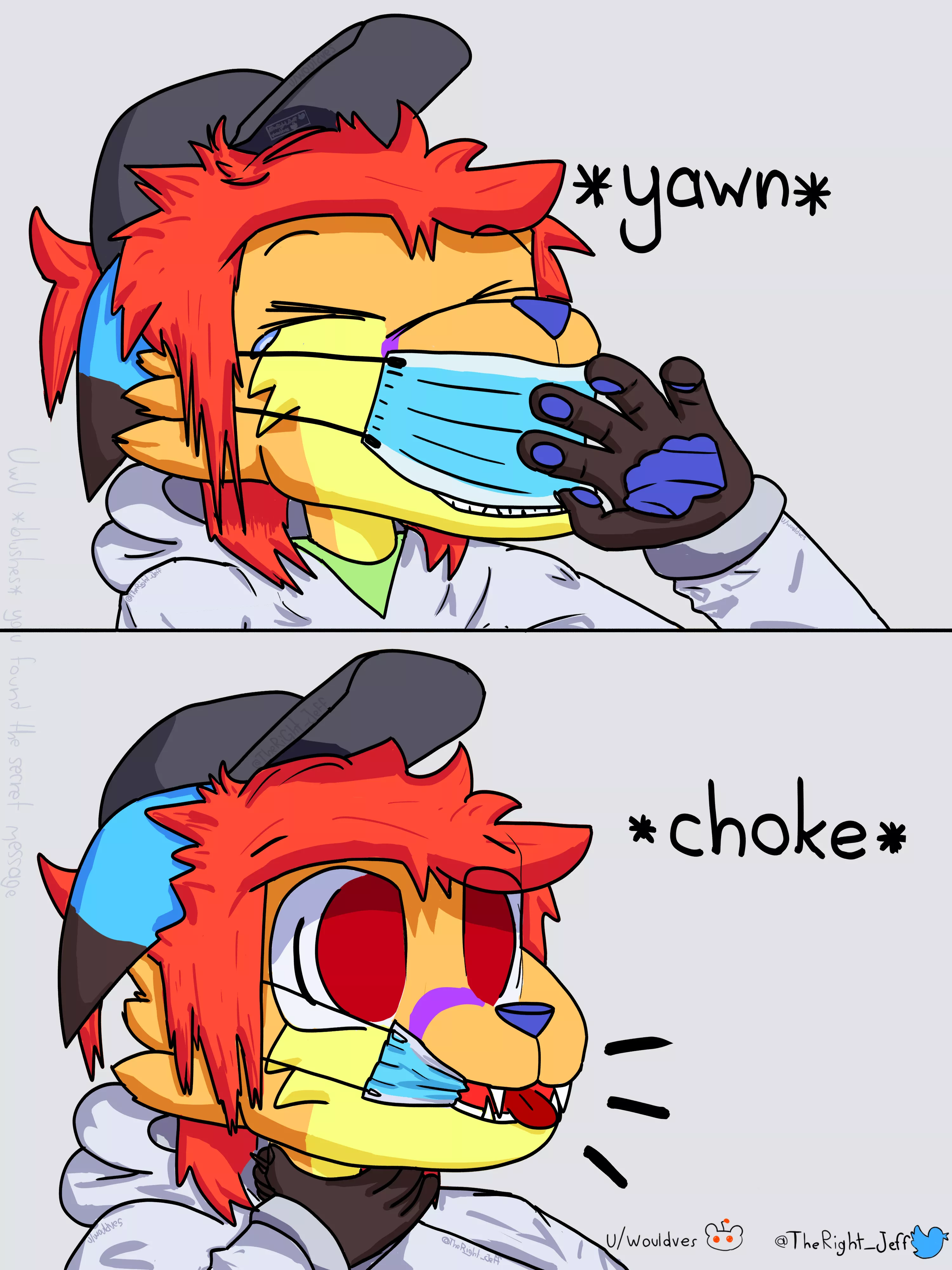 Mask too smol ( comic by me @TheRight_Jeff on twitter )