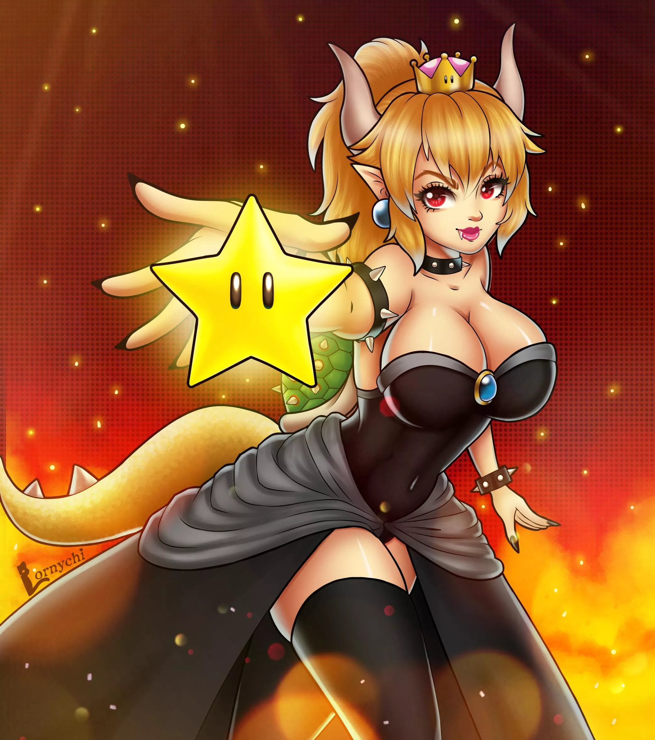 bowsette art by me (@lornychi)