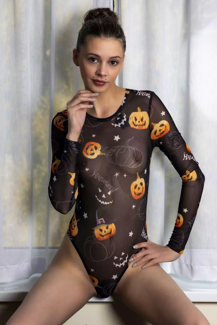 Love this see through bodysuitðŸŽƒ