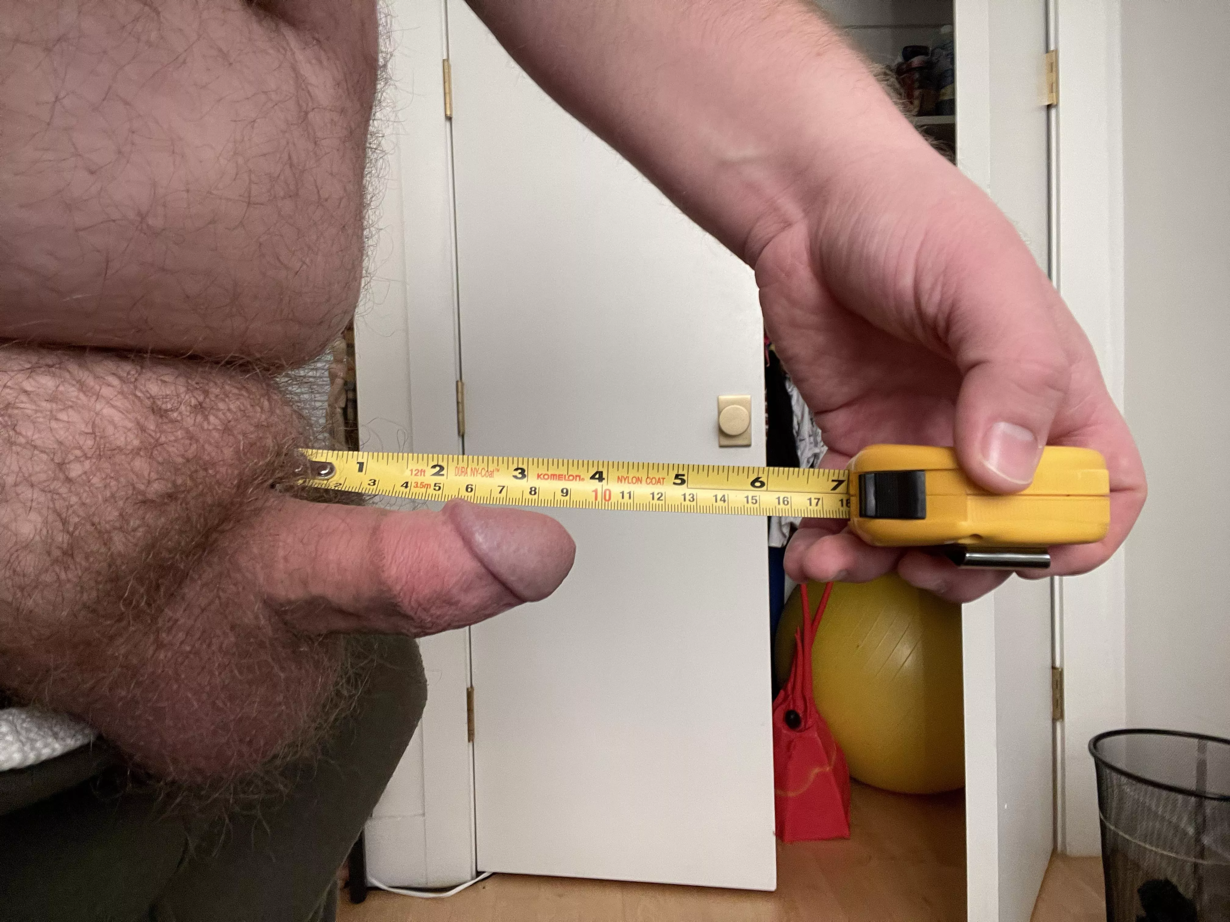 My rock hard dick vs measuring tape