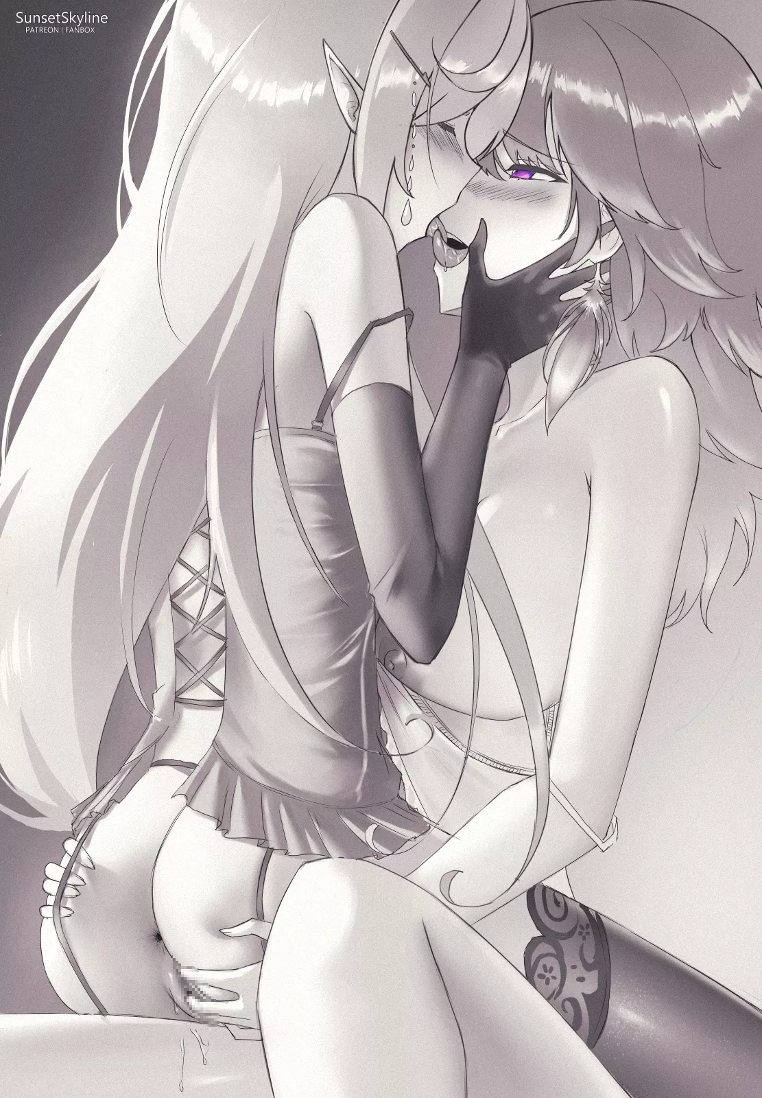 passionate kiss (by SunsetSkyline)[Hololive]