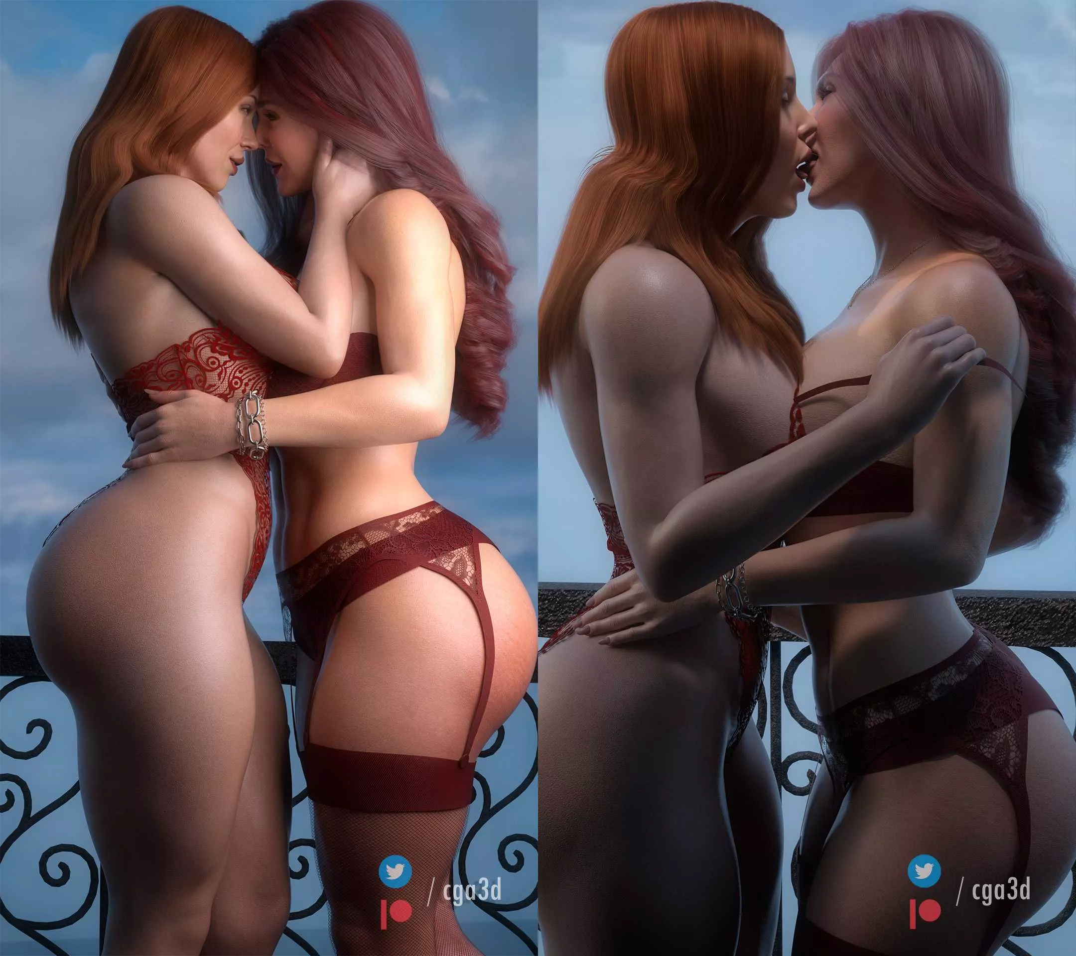 Wanda & Natasha - Witch & Widow Love (Cga3d) [Marvel]