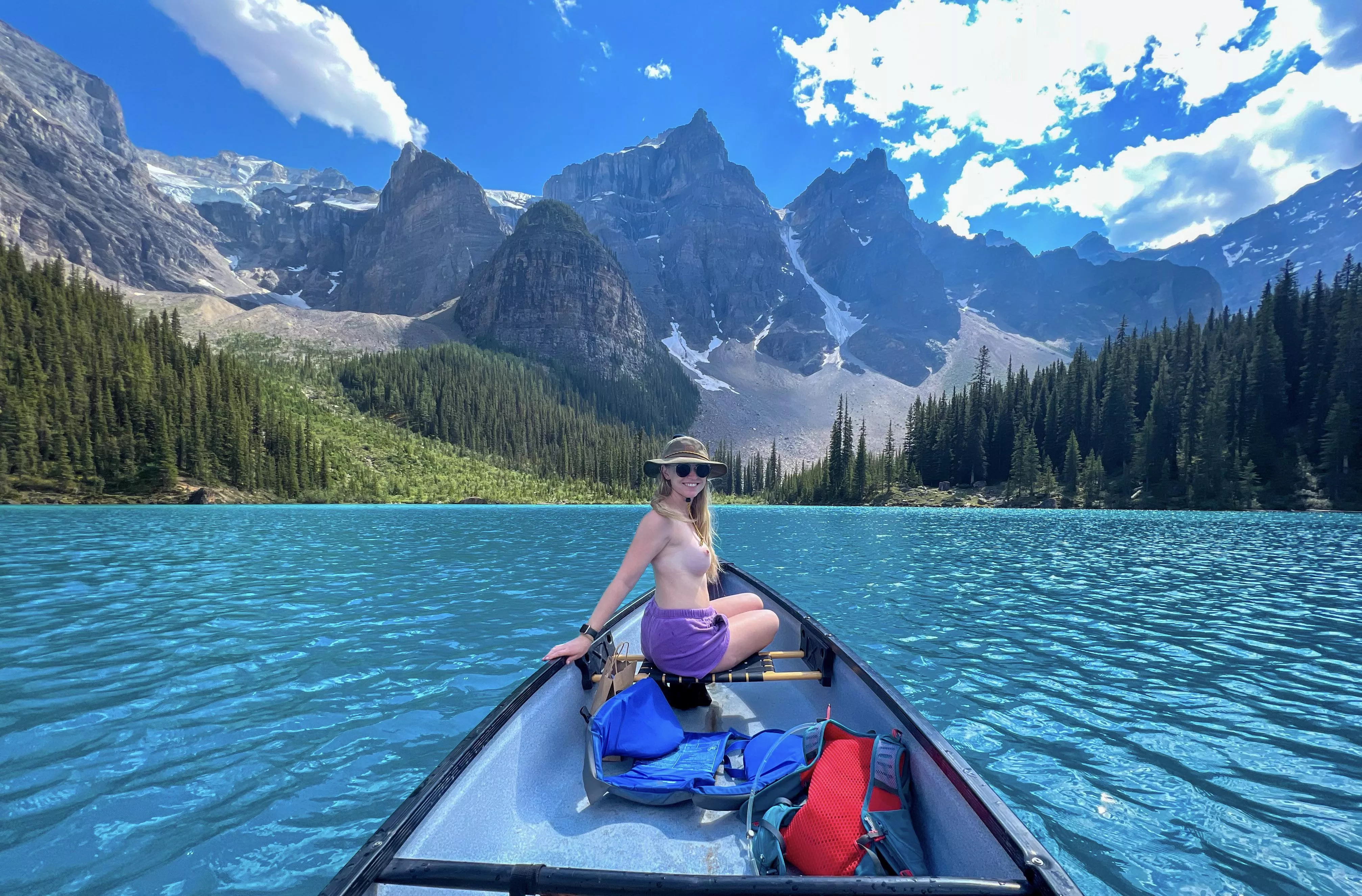 (F) just canoeing in Banff