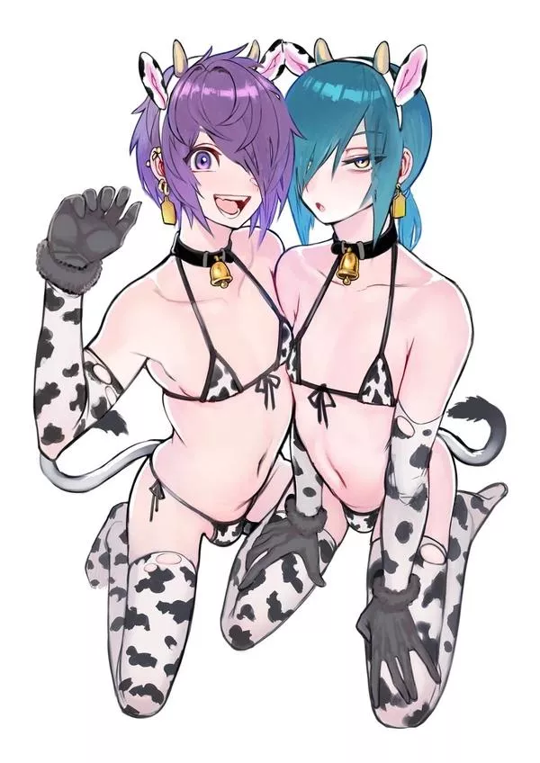 for the end of the tour, the special femboy cows, since thry can't produce as much milk as the female ones, we do only one serving of thier milk a day, now who is the lucky one?