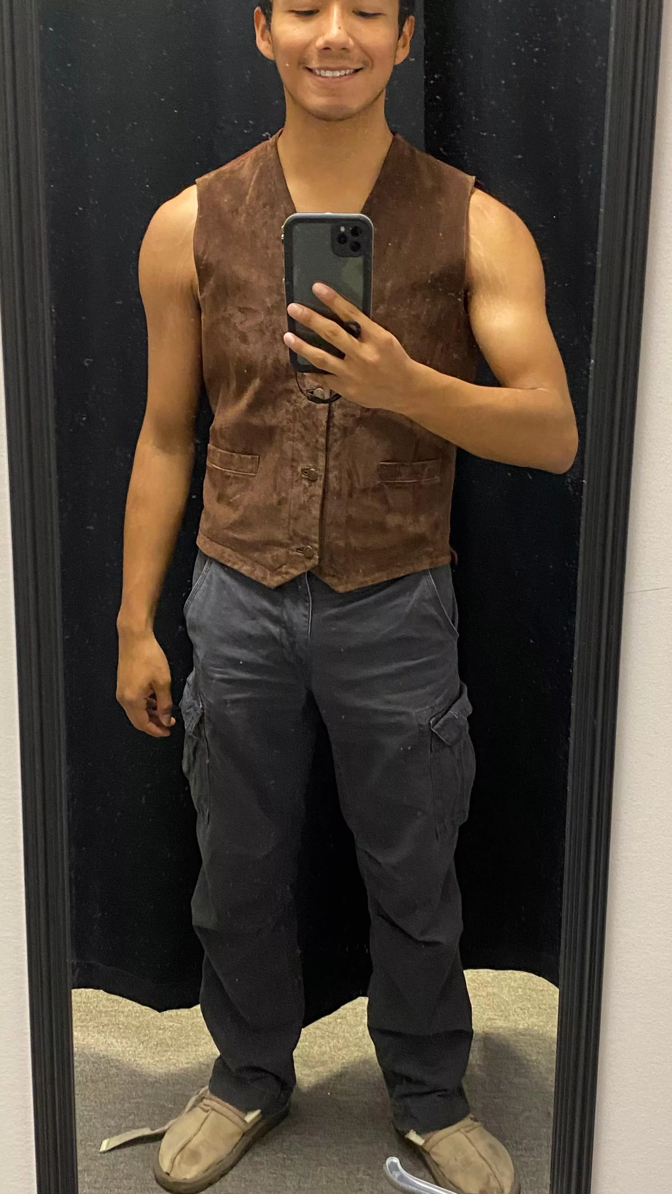 Howdy! Found the cutest suede waistcoat!