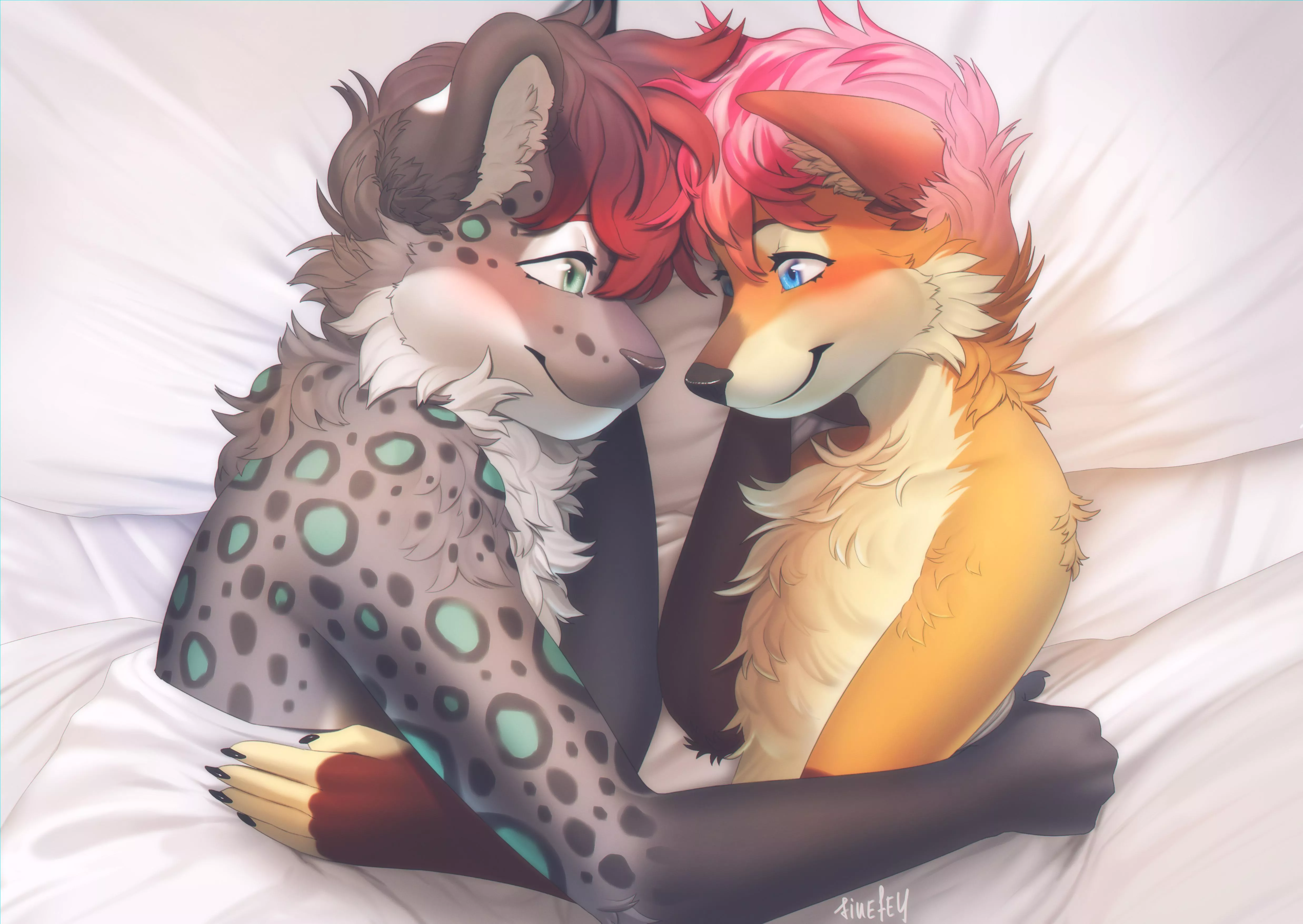 Loving gaze… for AtryFox on Twitter for his boyfriend, by fiuefey (me!)