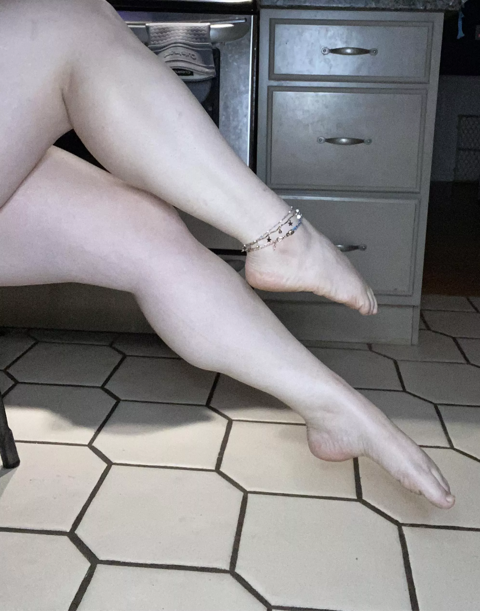 Barefoot in the kitchen